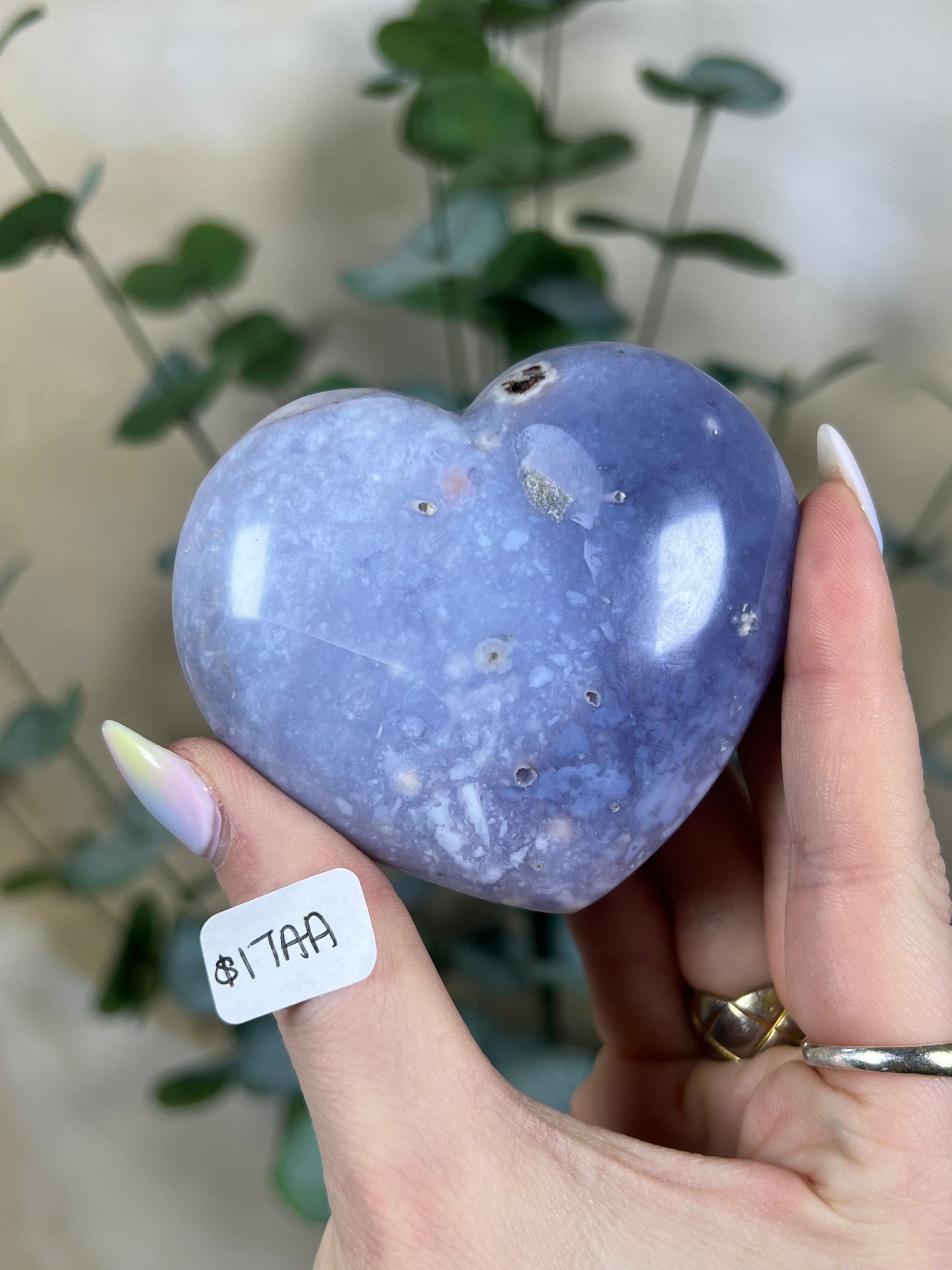 Violet Agate Hearts (9AF, 17AA)