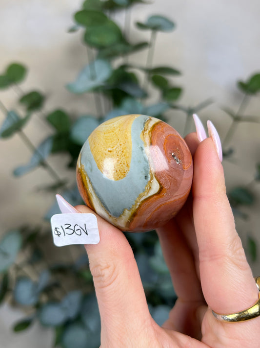 Polychrome Jasper Spheres (13GV, 16GS, 23GH)