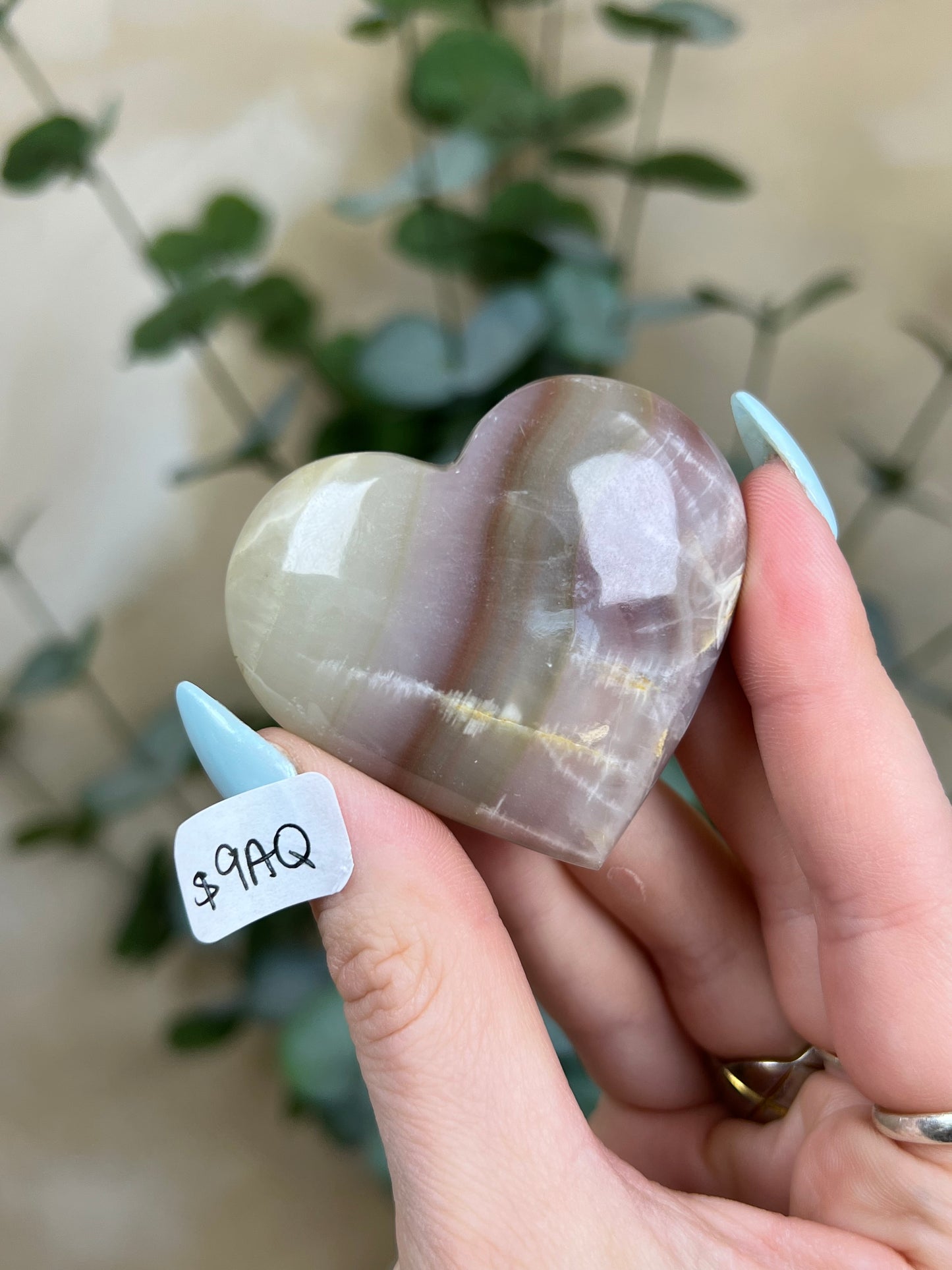Pink Banded Calcite Hearts (5 options)