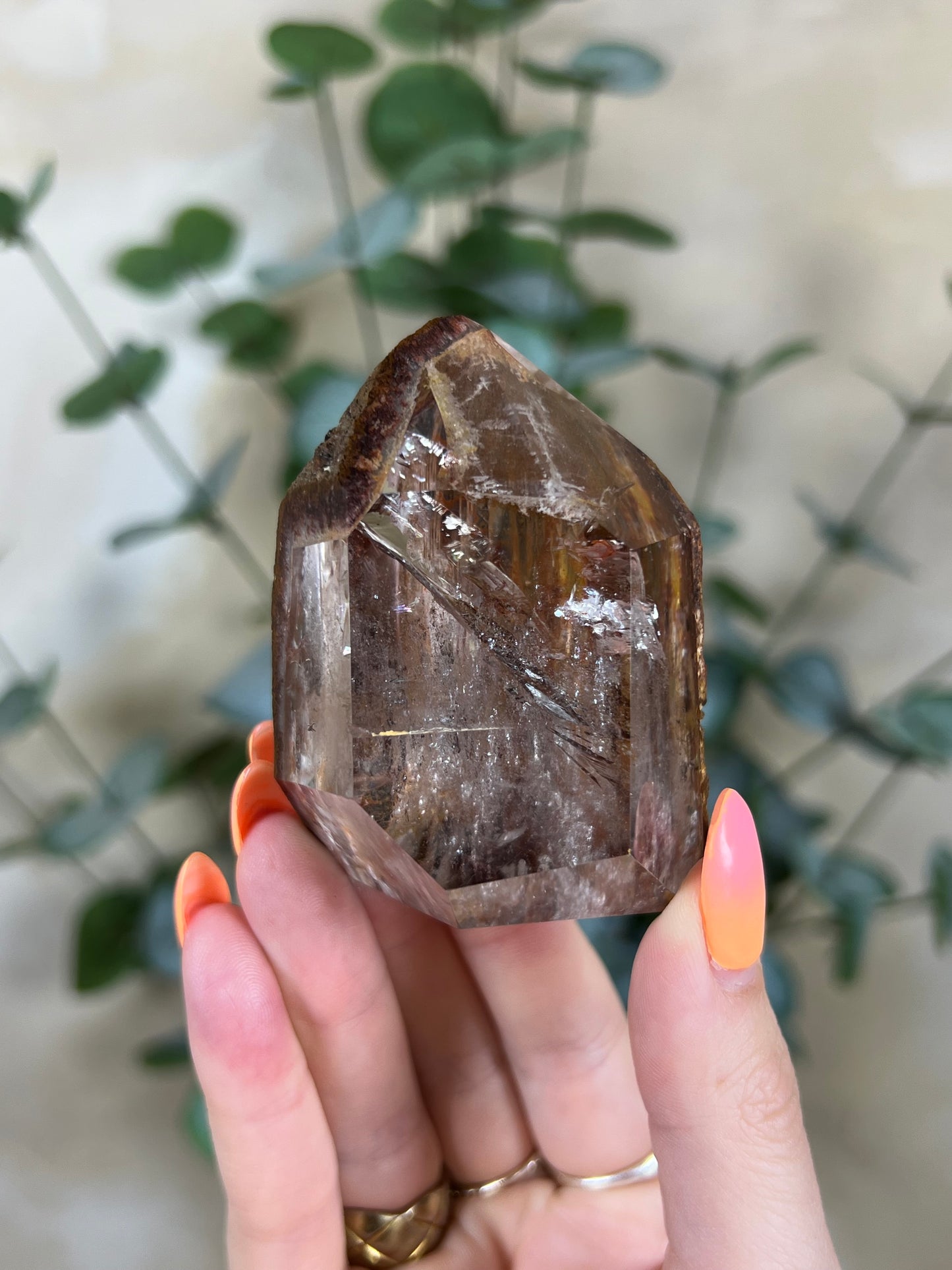Firey Inclusion Quartz Tower (66AA)