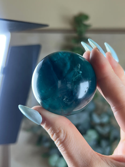 Blue Fluorite Sphere (50AB)