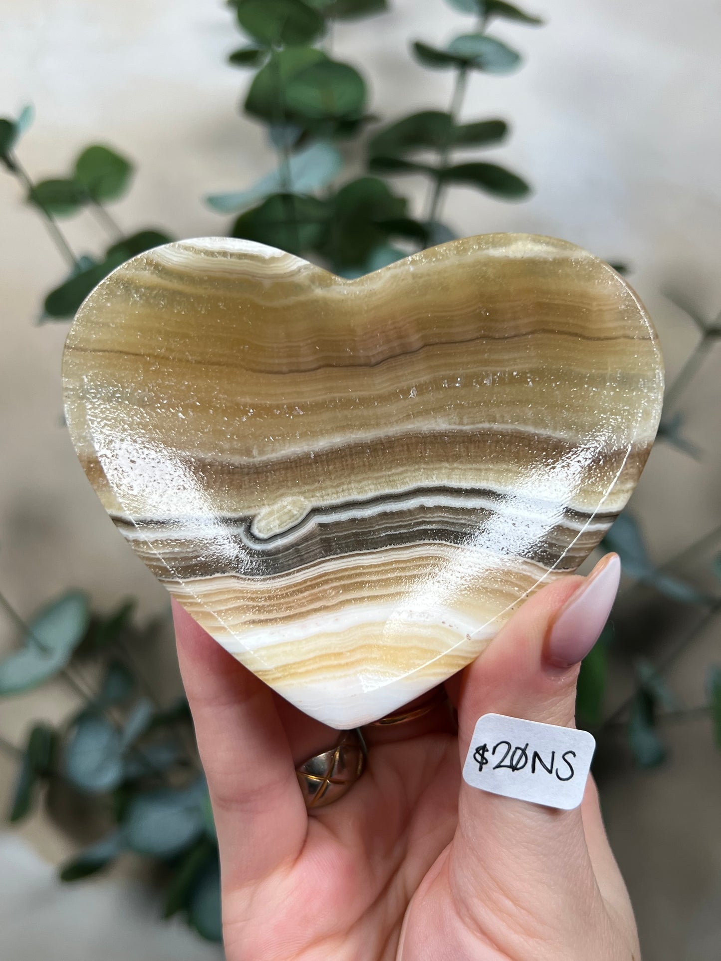 Zebra Calcite Heart Dishes (12 options)