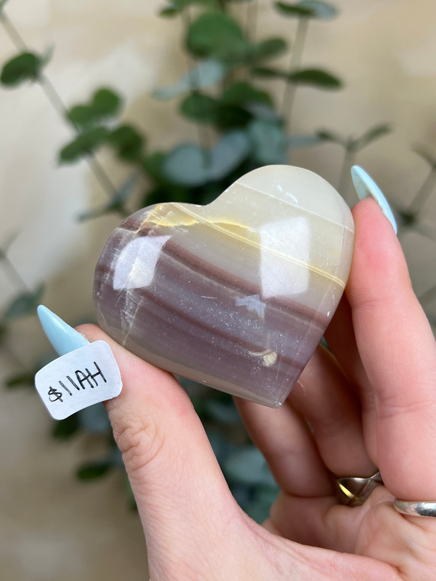 Pink Banded Calcite Hearts (5 options)