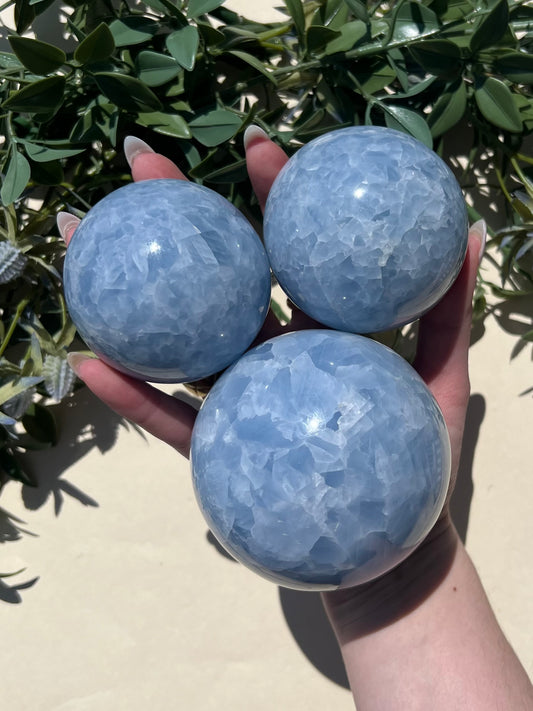 Blue Calcite Spheres (3 options)