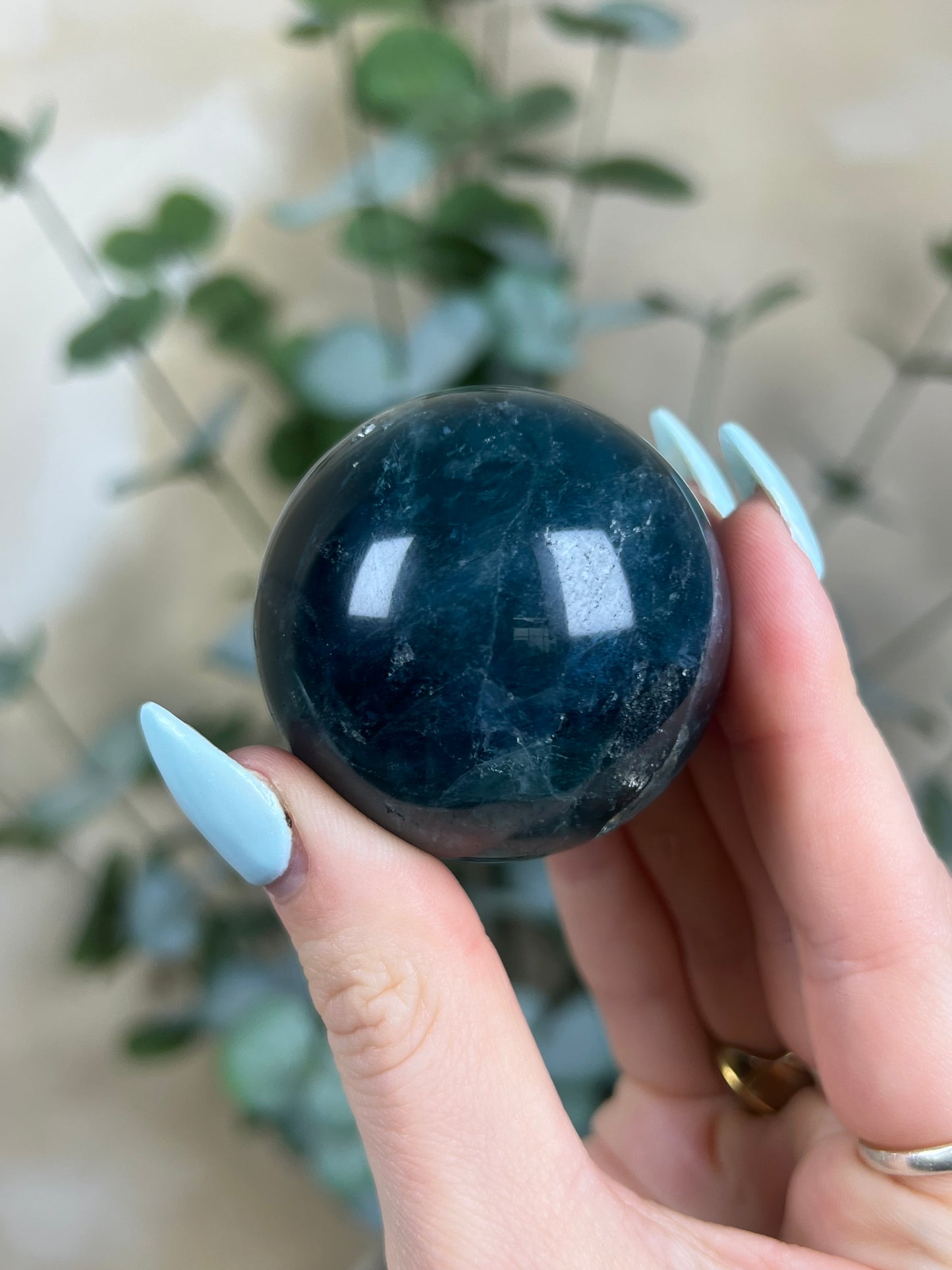 Blue Fluorite Sphere (48AC)