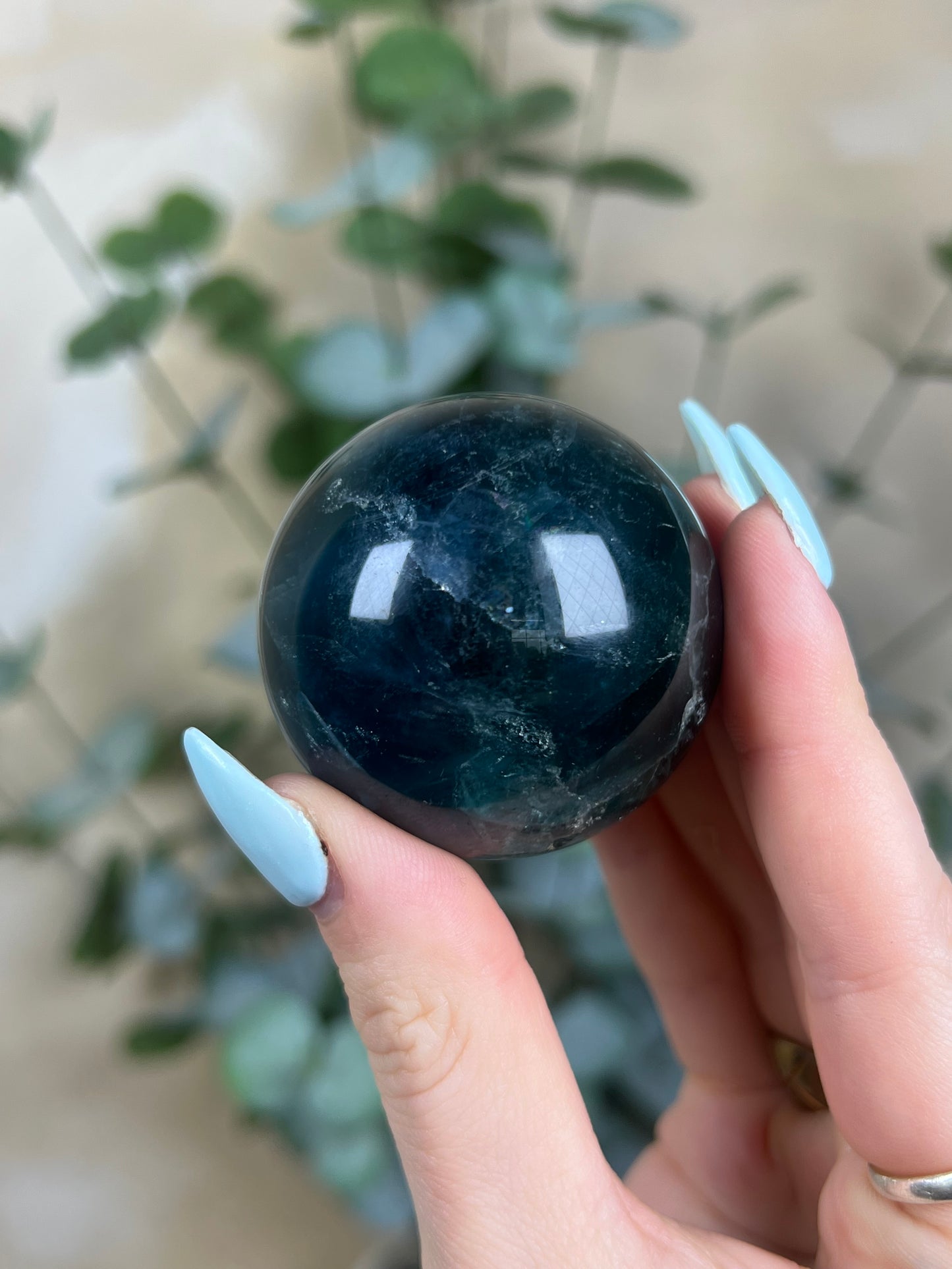 Blue Fluorite Sphere (48AC)