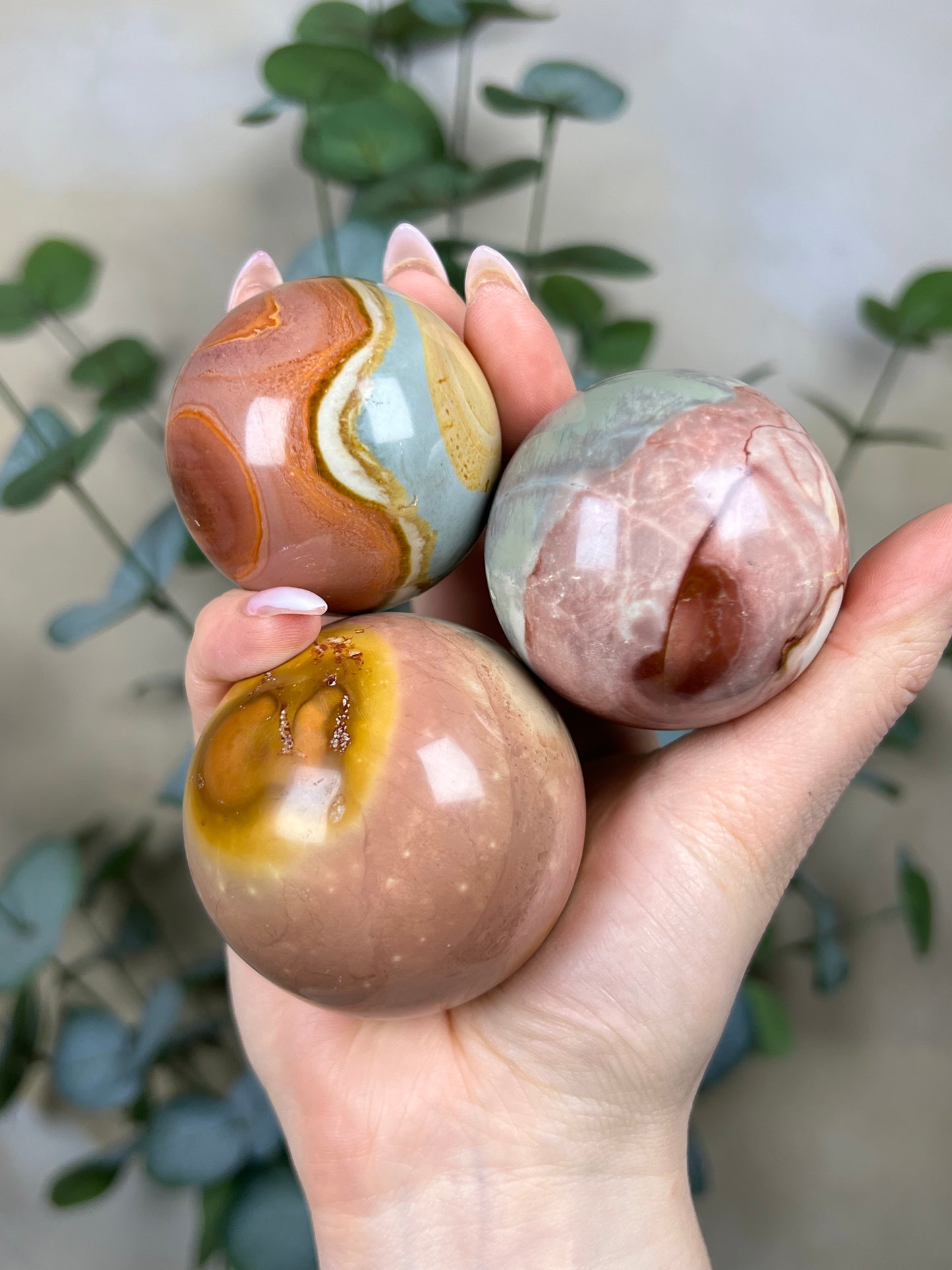 Polychrome Jasper Spheres (13GV, 16GS, 23GH)