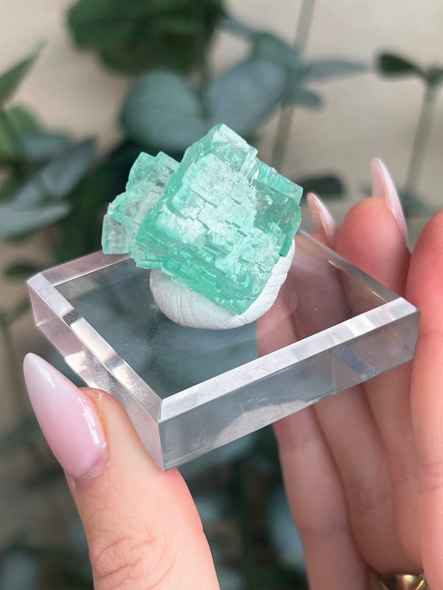 Green Halite with Display Block (60KP)