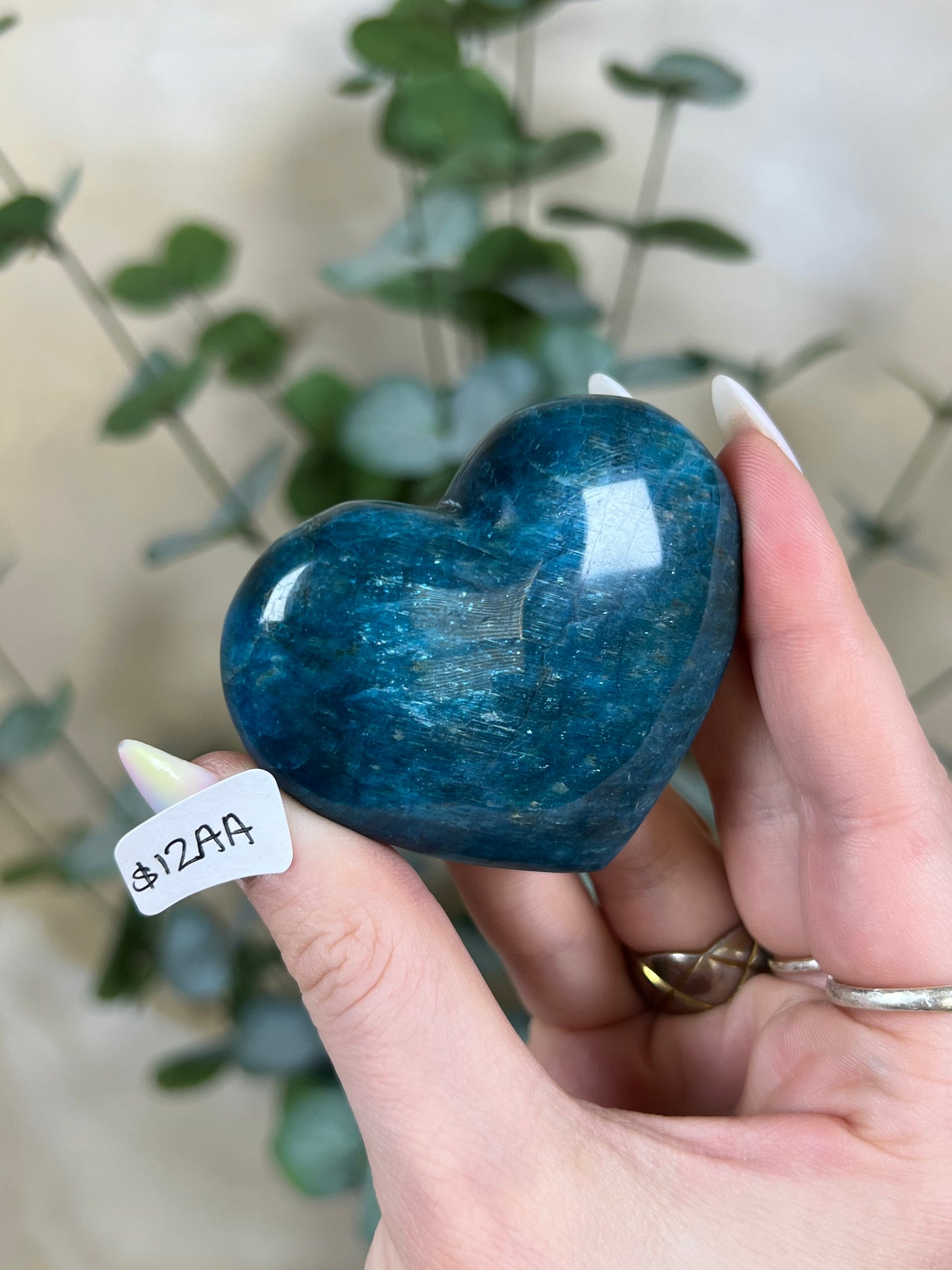 Blue Apatite Hearts (10AA, 12AA, 16AA)
