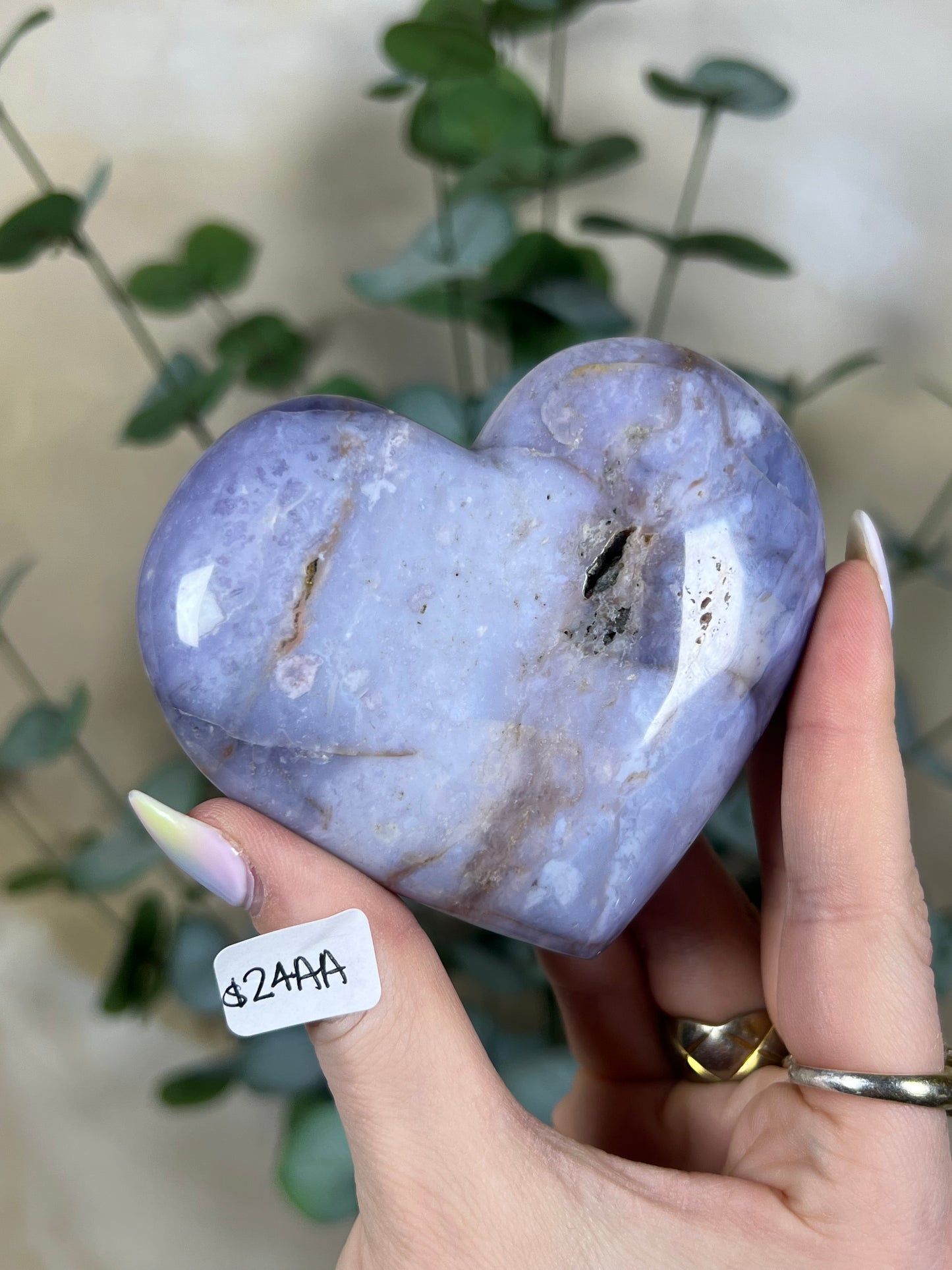 Violet Agate Hearts (23AC, 24AA)
