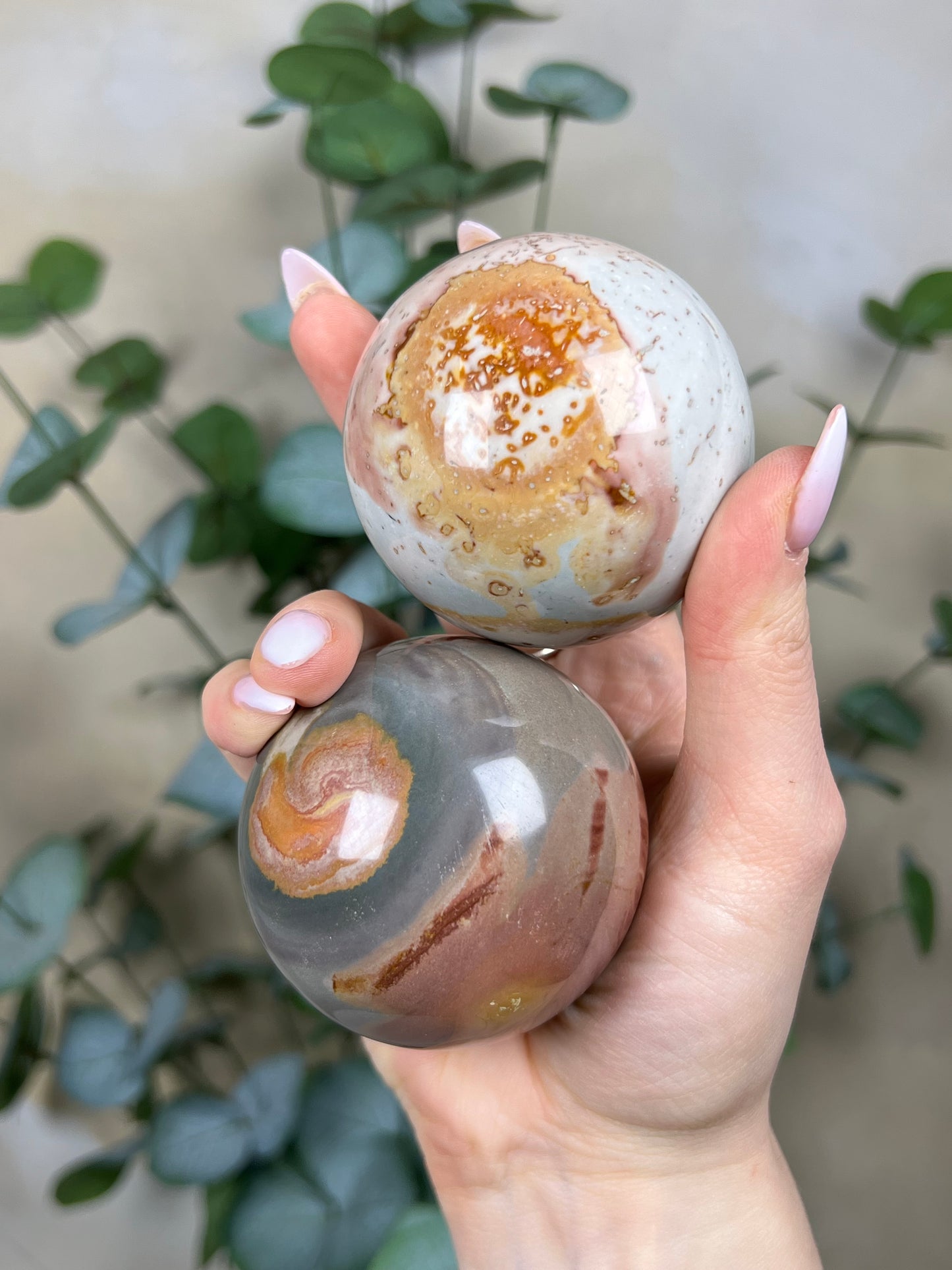Polychrome Jasper Spheres (29FI, 29FJ)