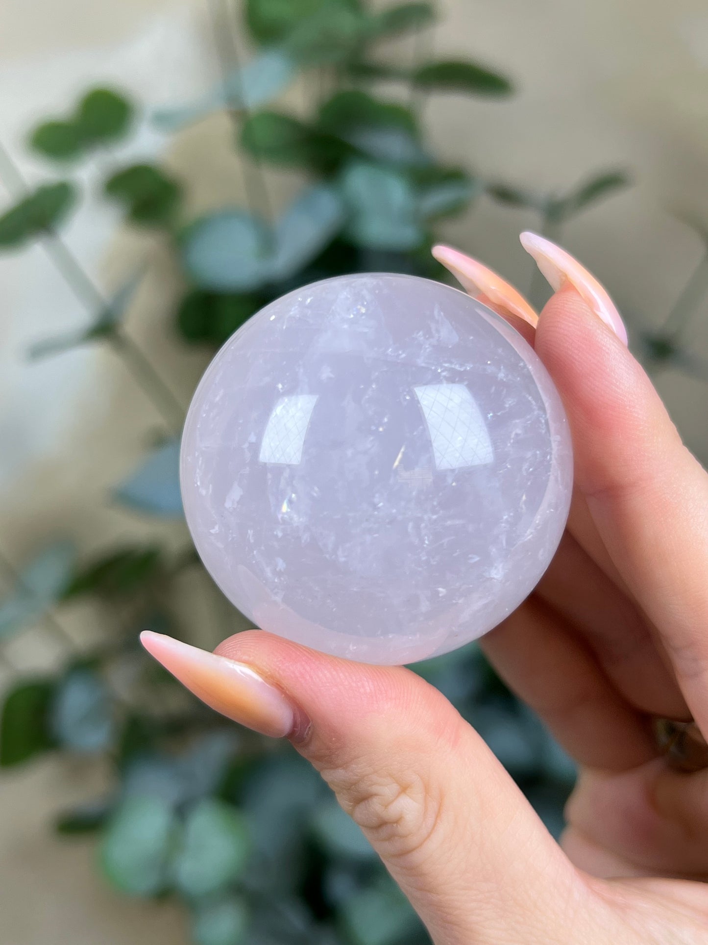 Periwinkle Rose Quartz Sphere (28AM)