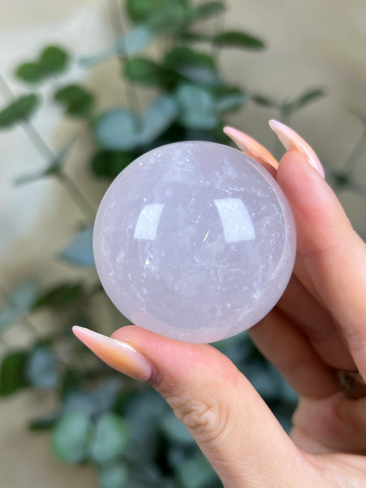 Periwinkle Rose Quartz Sphere (28AM)