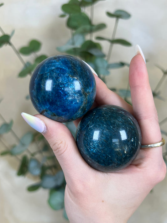 Blue Apatite Spheres (18AB, 20AB)