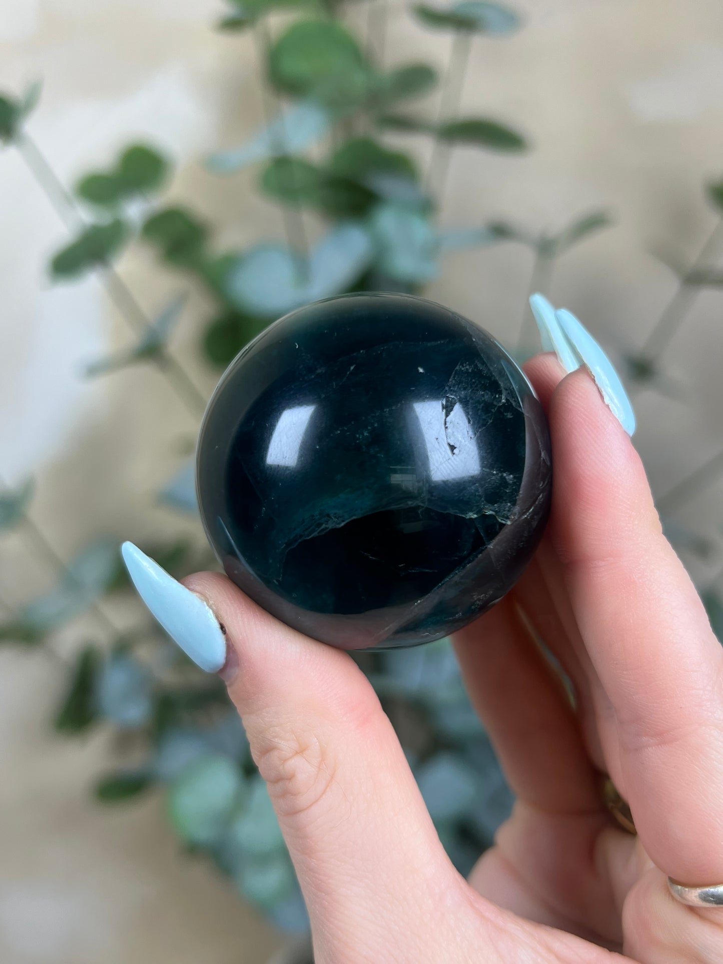 Blue Fluorite Sphere (50AB)