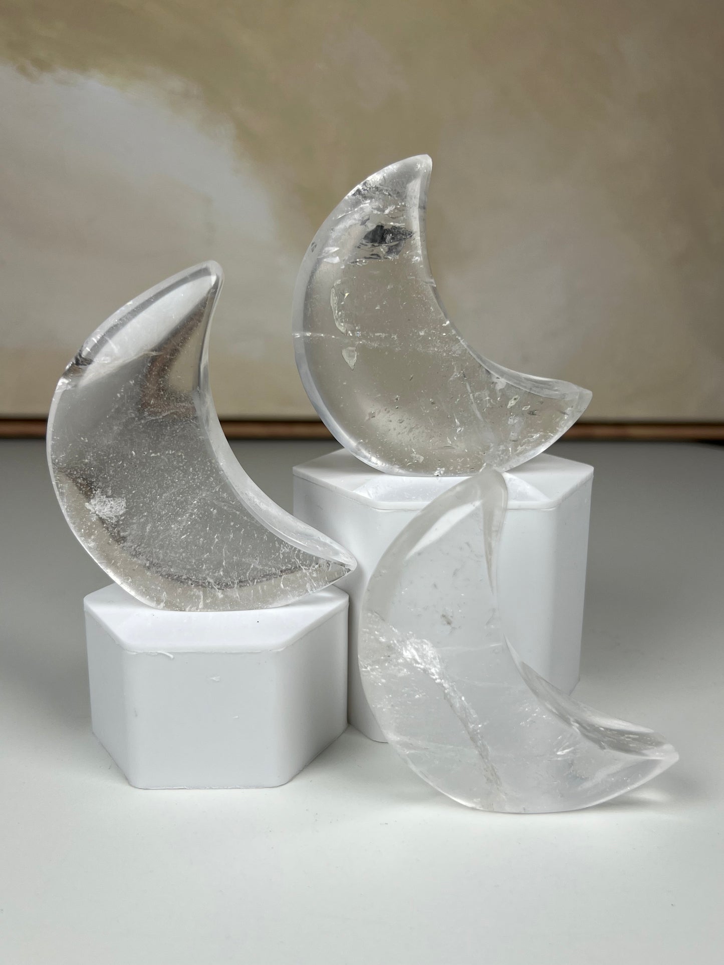 Clear Quartz Standing Moons (27FA, 33EV, 34FM)