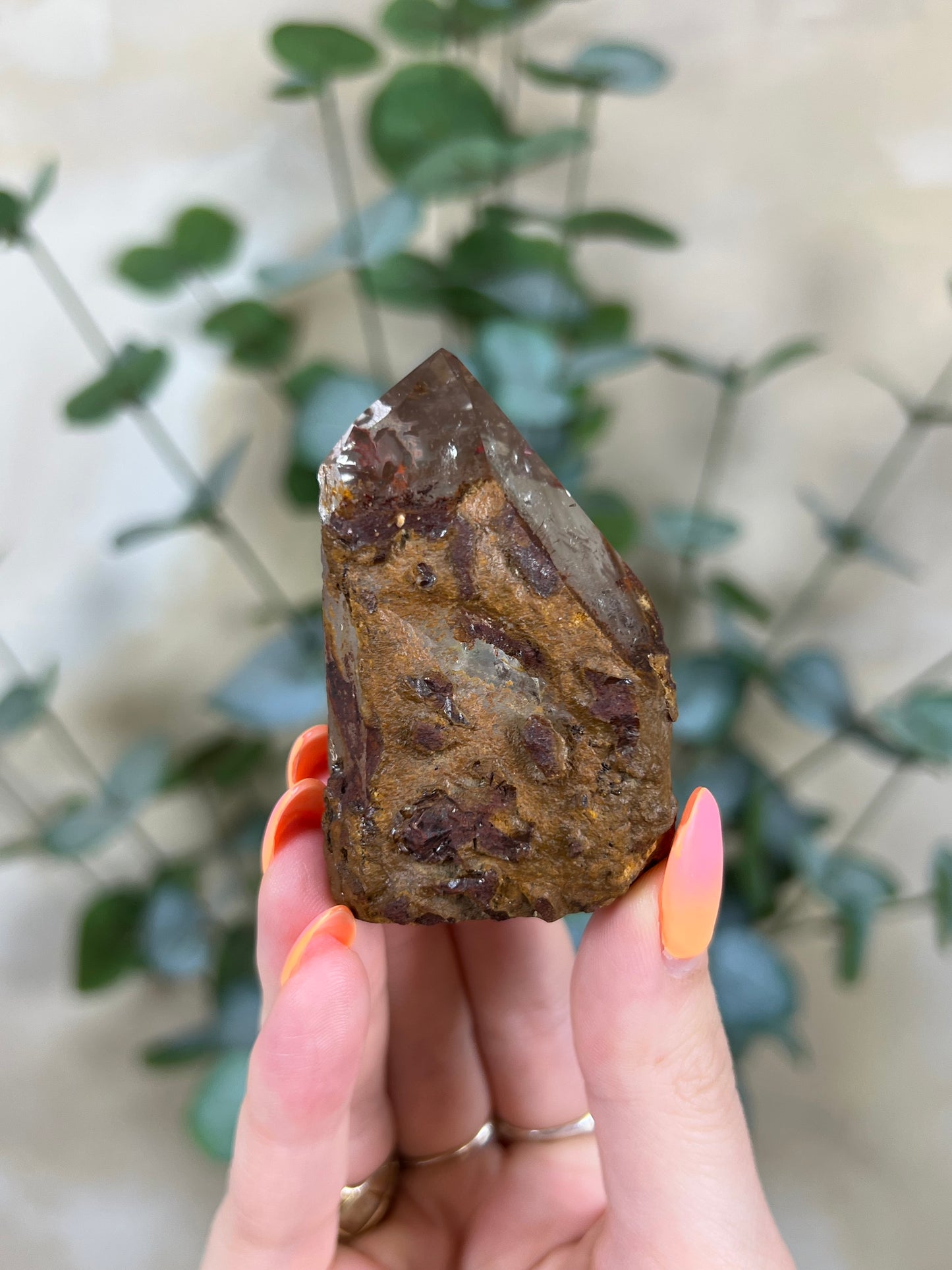 Firey Inclusion Quartz Tower (35AH)