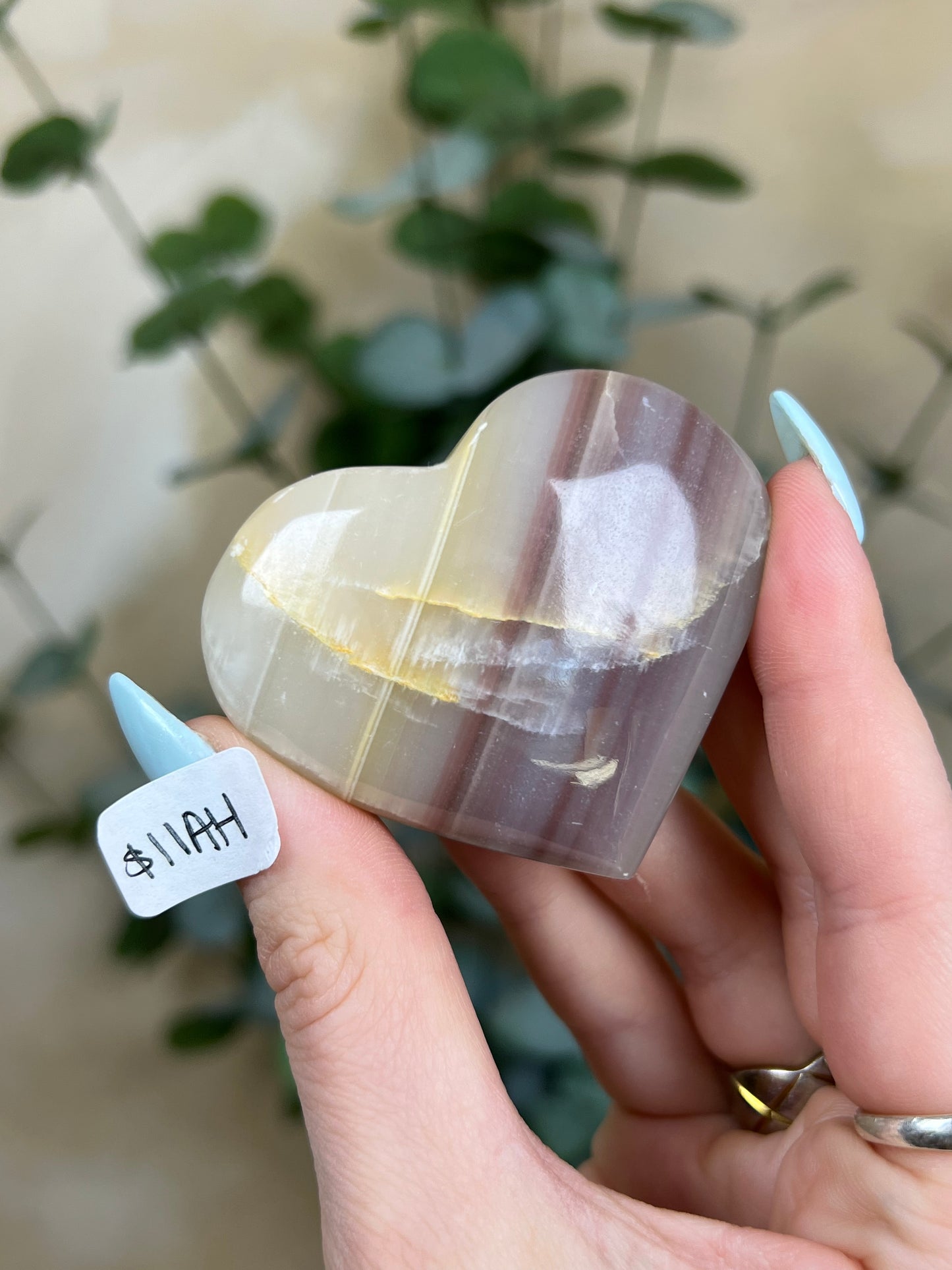 Pink Banded Calcite Hearts (5 options)