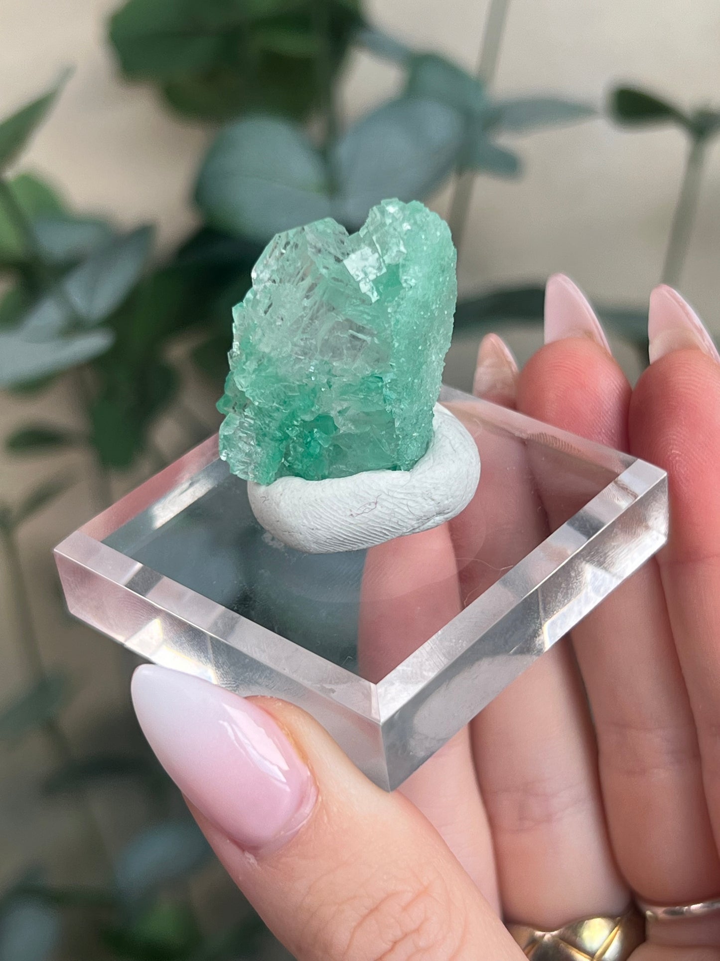 Green Halite with Display Block (34LJ)