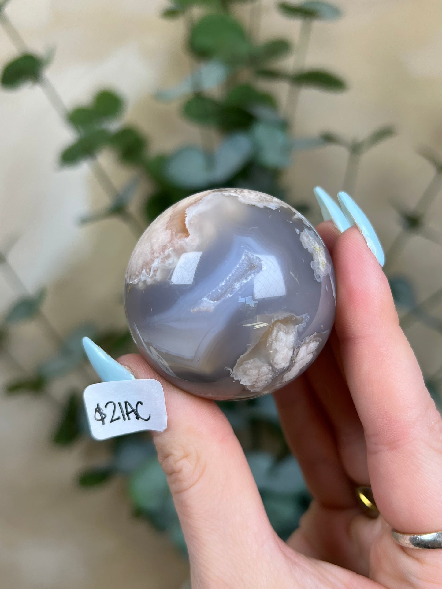 Flower Agate Spheres (17AH-25AI)