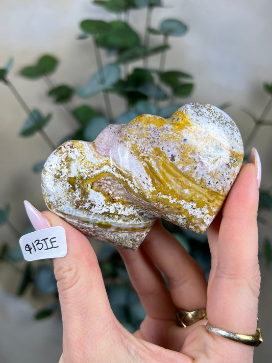 Sea Jasper Double Hearts (13IE, 13IF, 14HK)