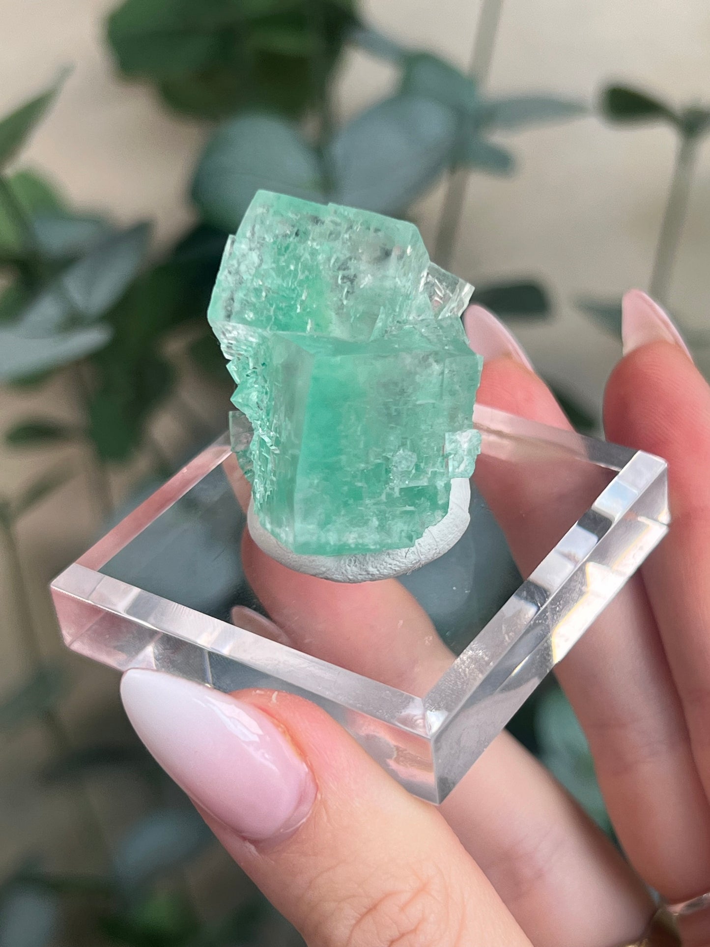 Green Halite with Display Block (90KE)