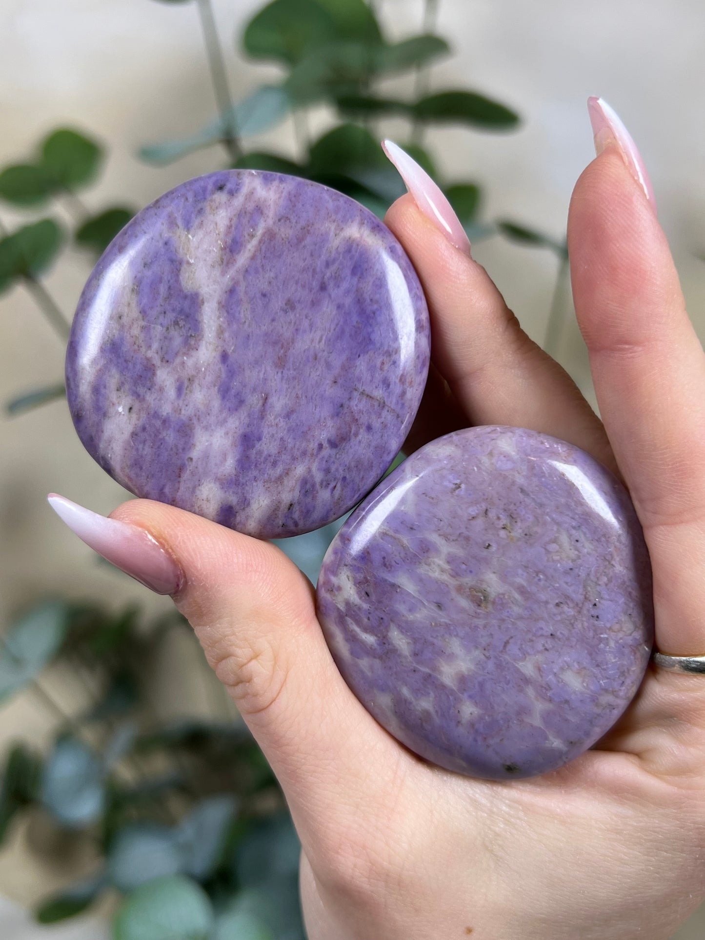 Lavender Jade Flat Stones