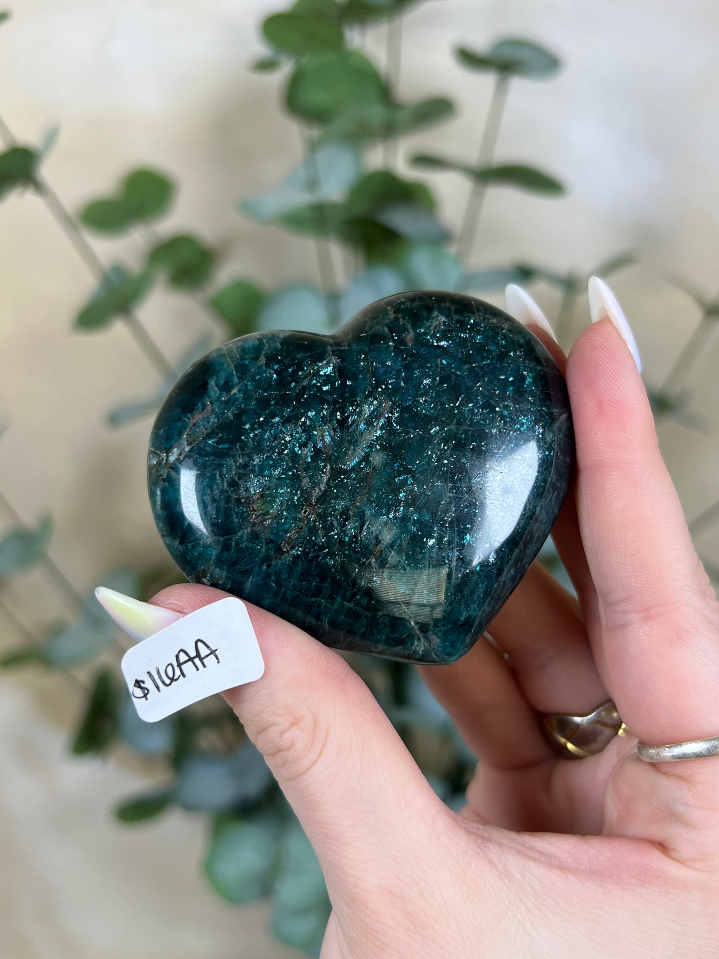 Blue Apatite Hearts (10AA, 12AA, 16AA)