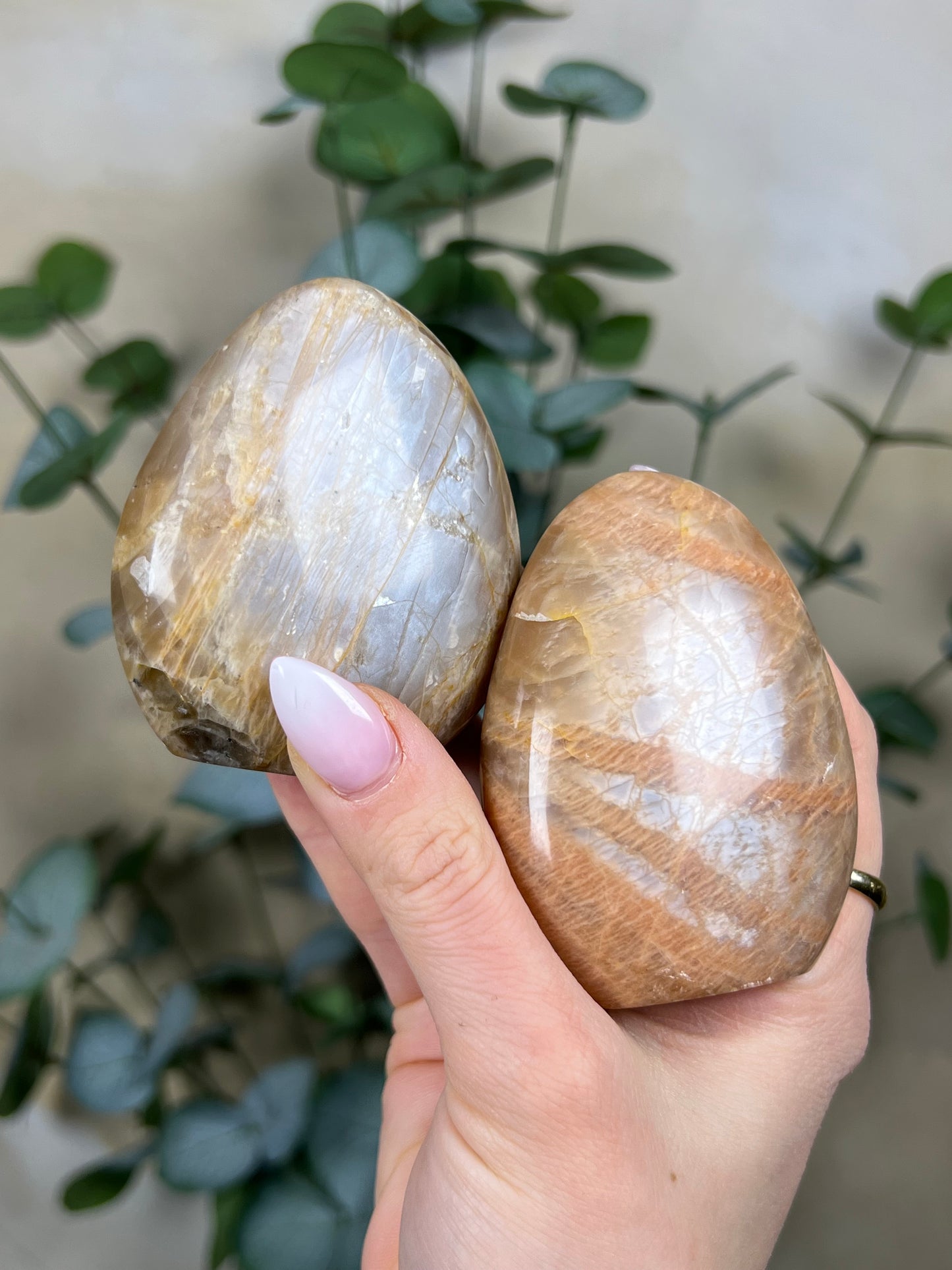 Peach Moonstone Freeforms (15HI, 15HJ)