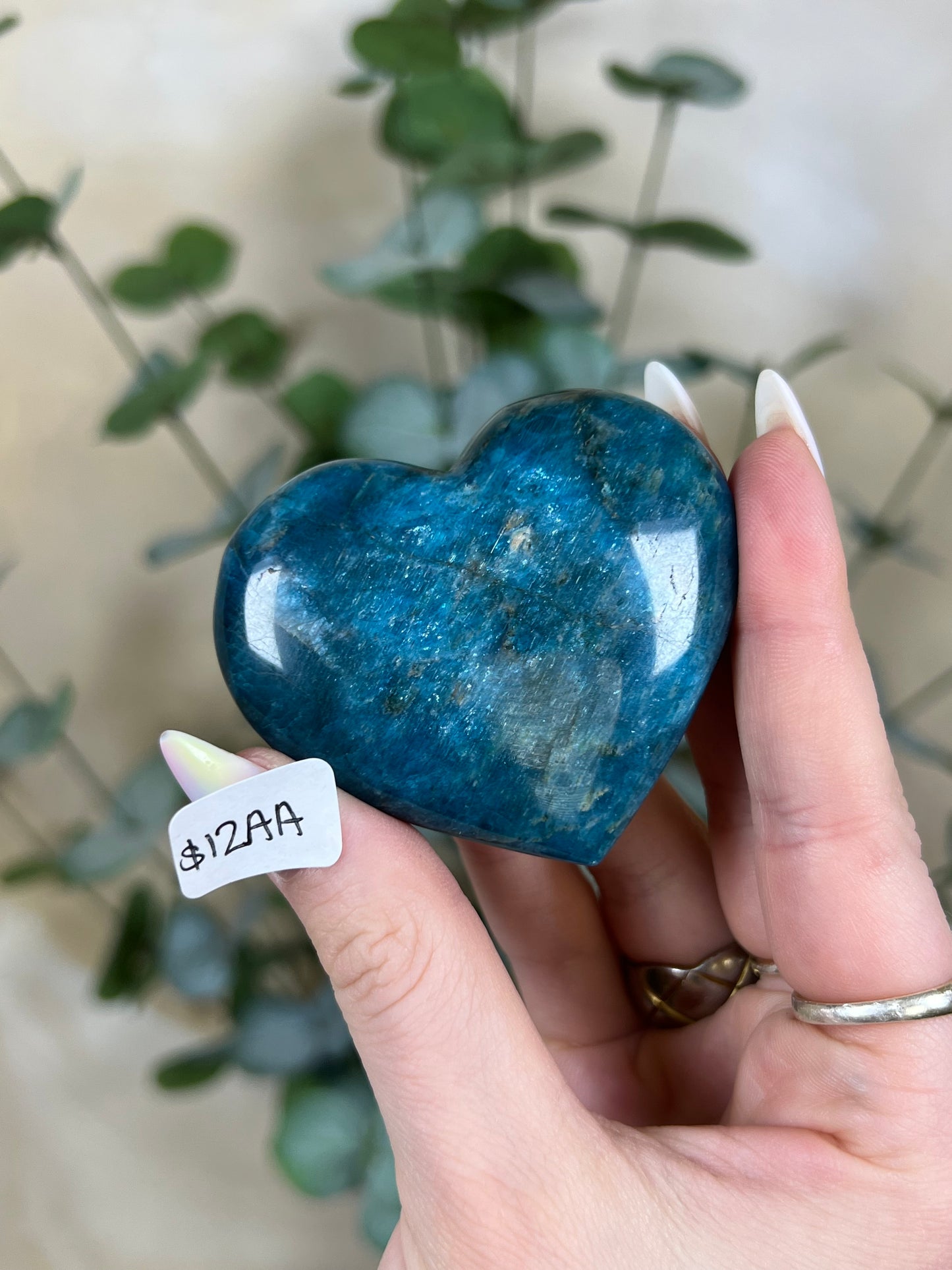 Blue Apatite Hearts (10AA, 12AA, 16AA)