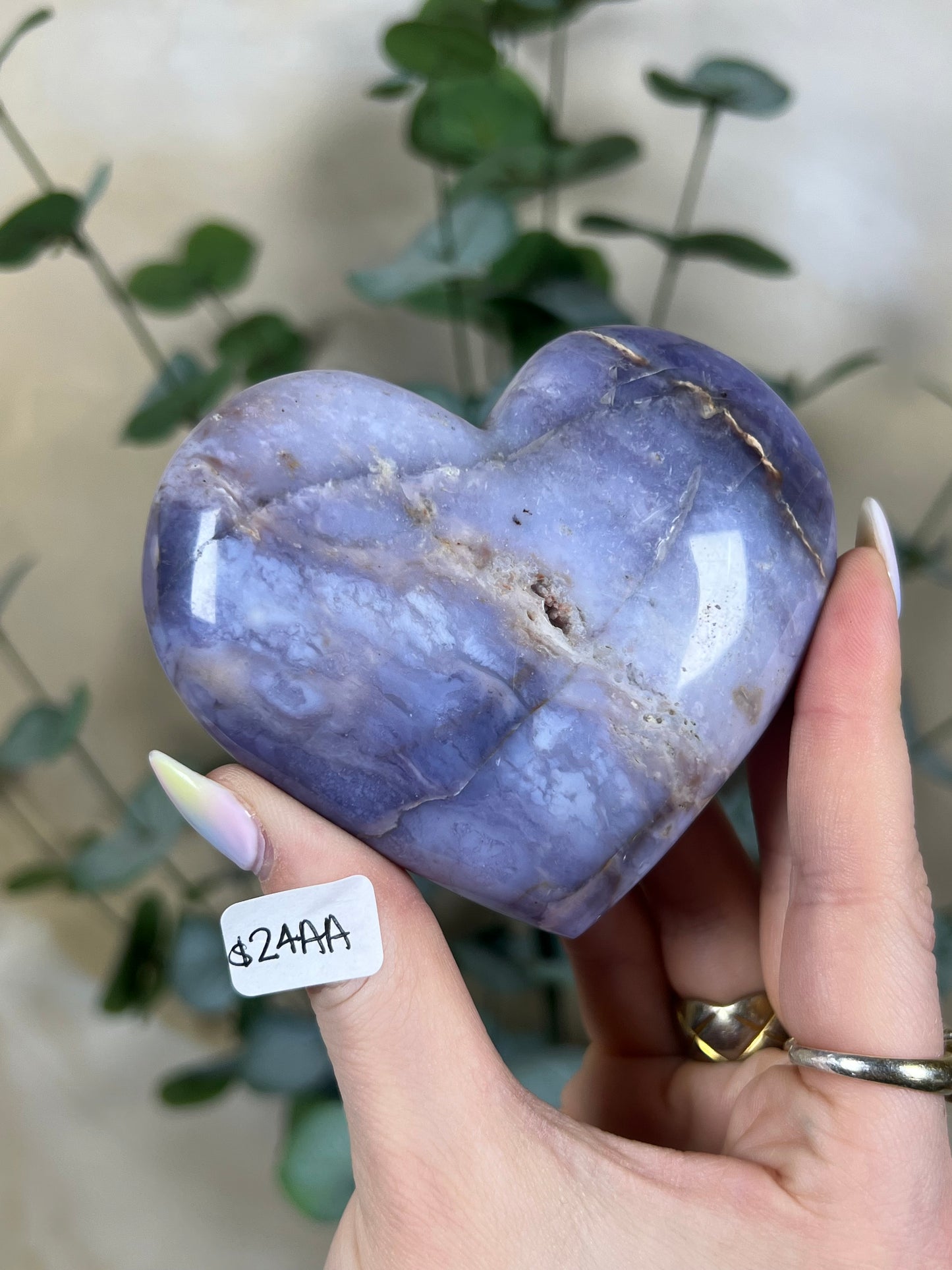 Violet Agate Hearts (23AC, 24AA)