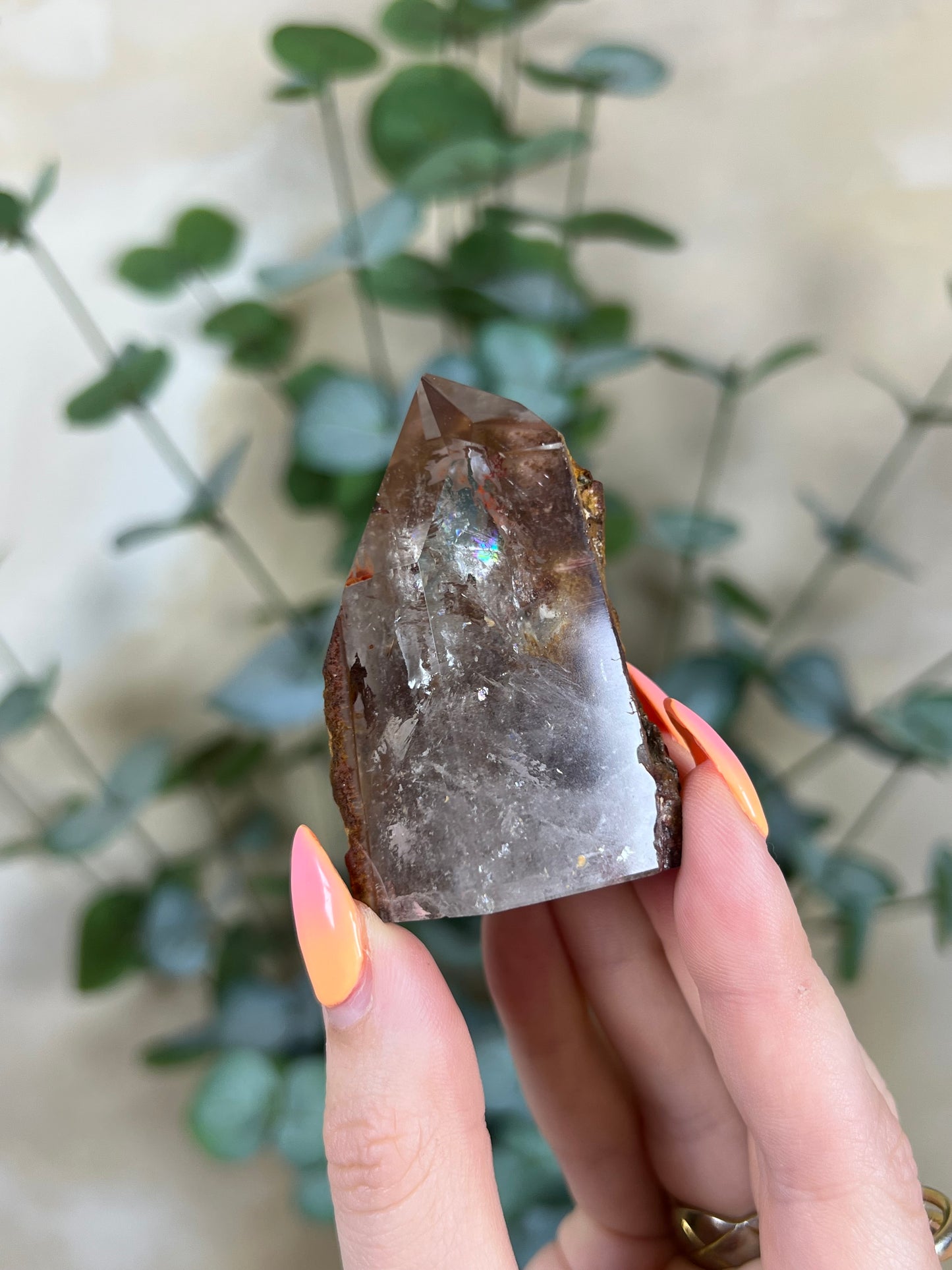Firey Inclusion Quartz Tower (35AH)