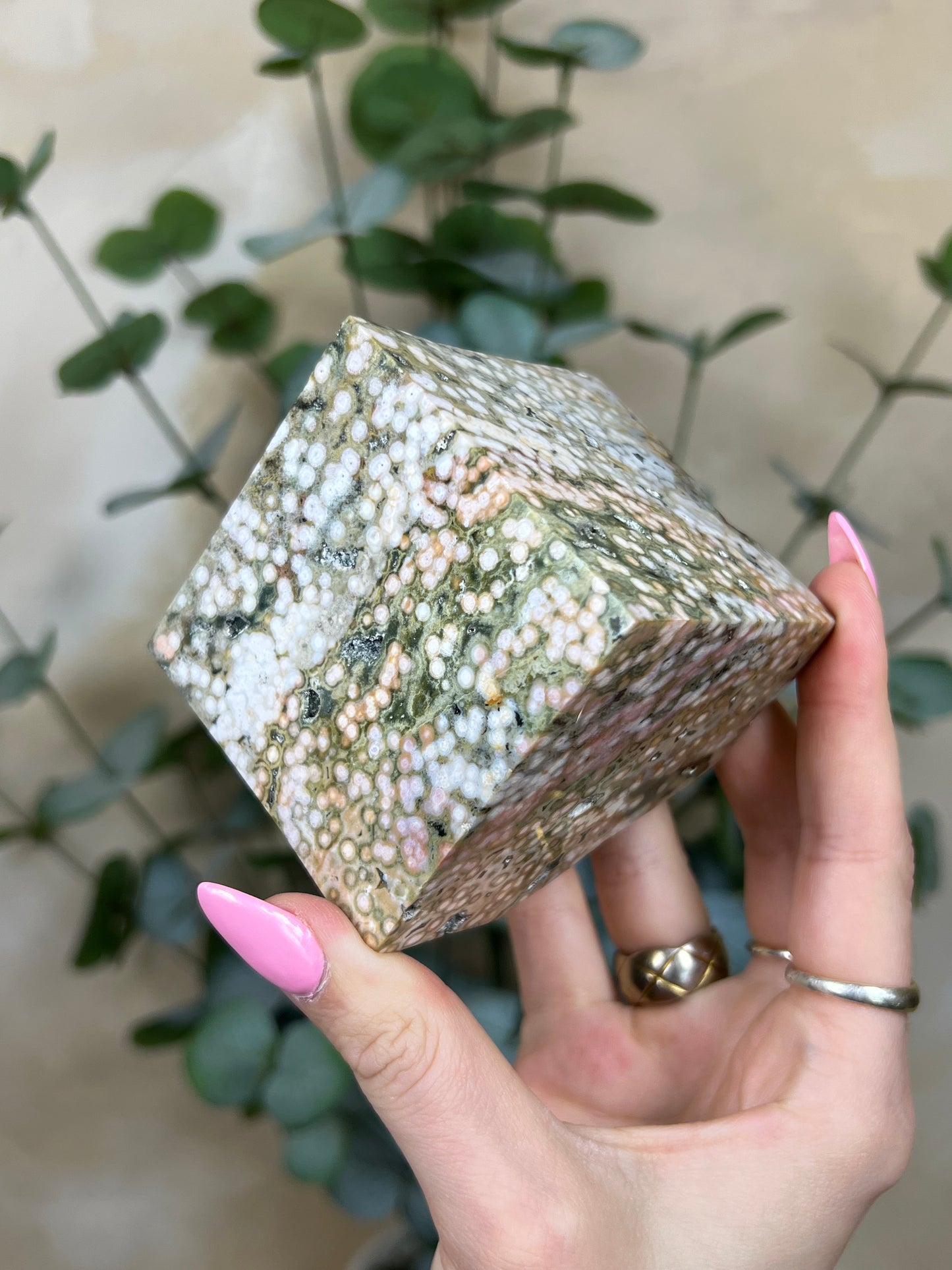 Sea Jasper Cube (49AB)