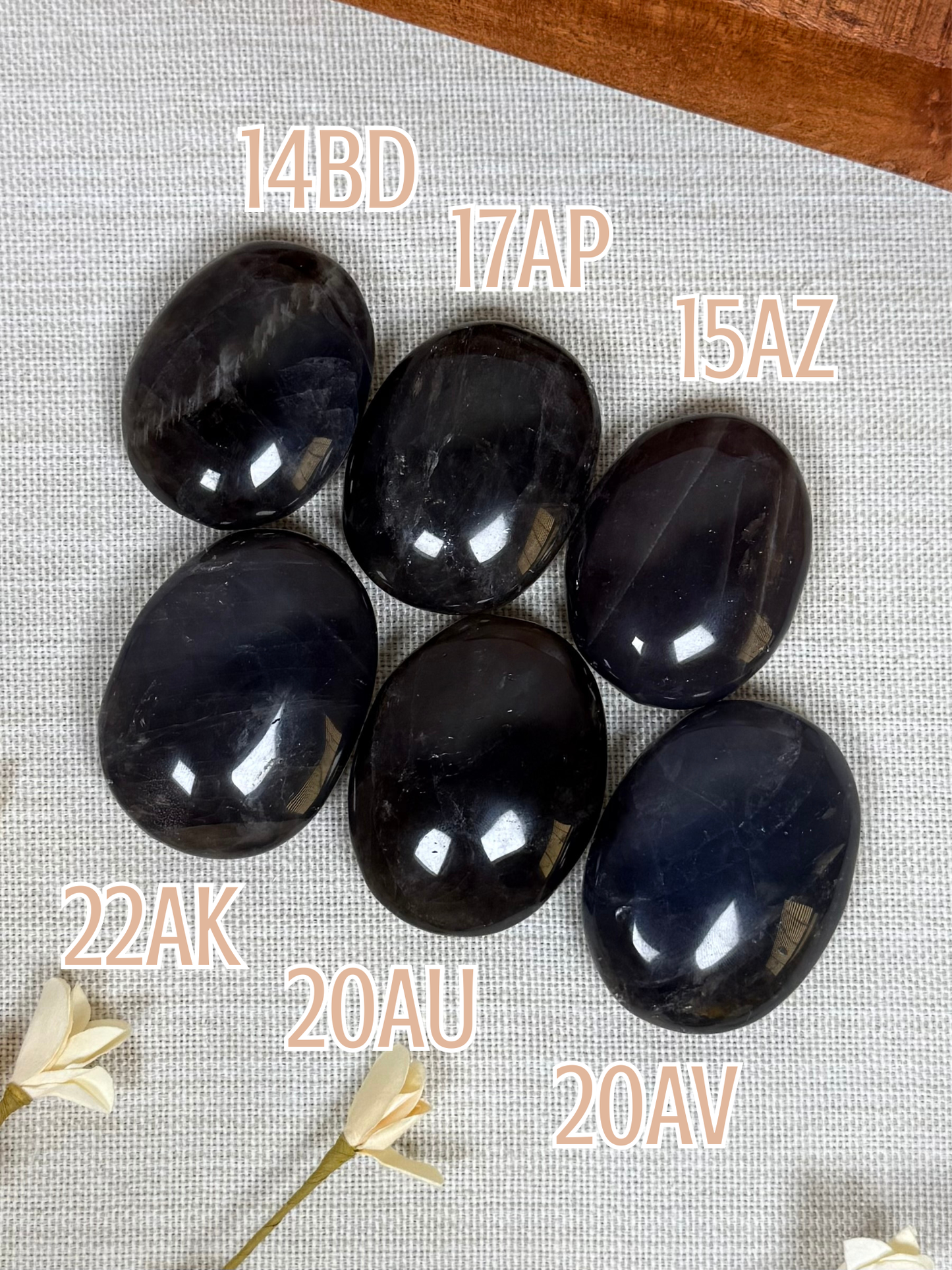 Black Rose Quartz Palms (6 options)