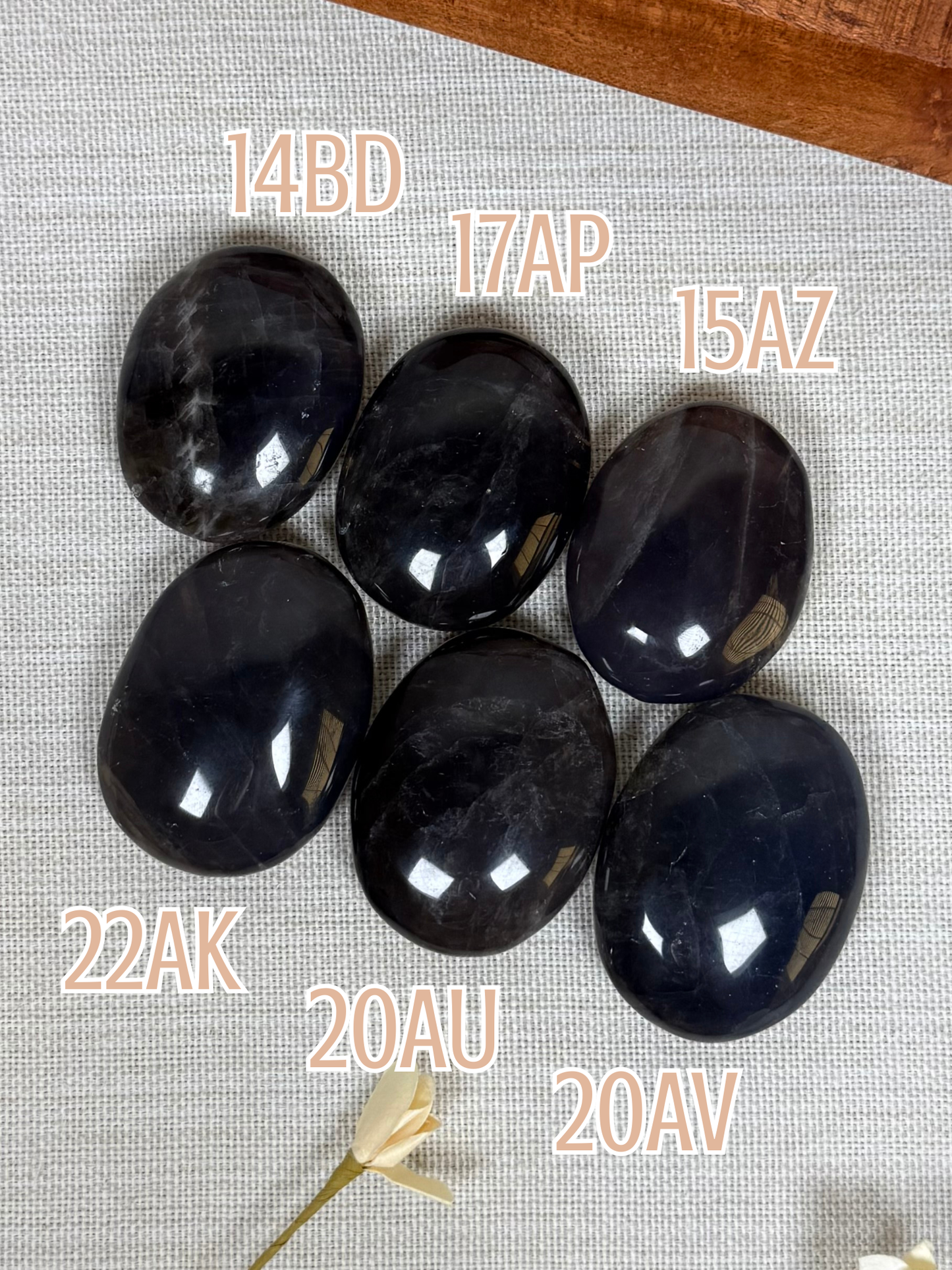 Black Rose Quartz Palms (6 options)