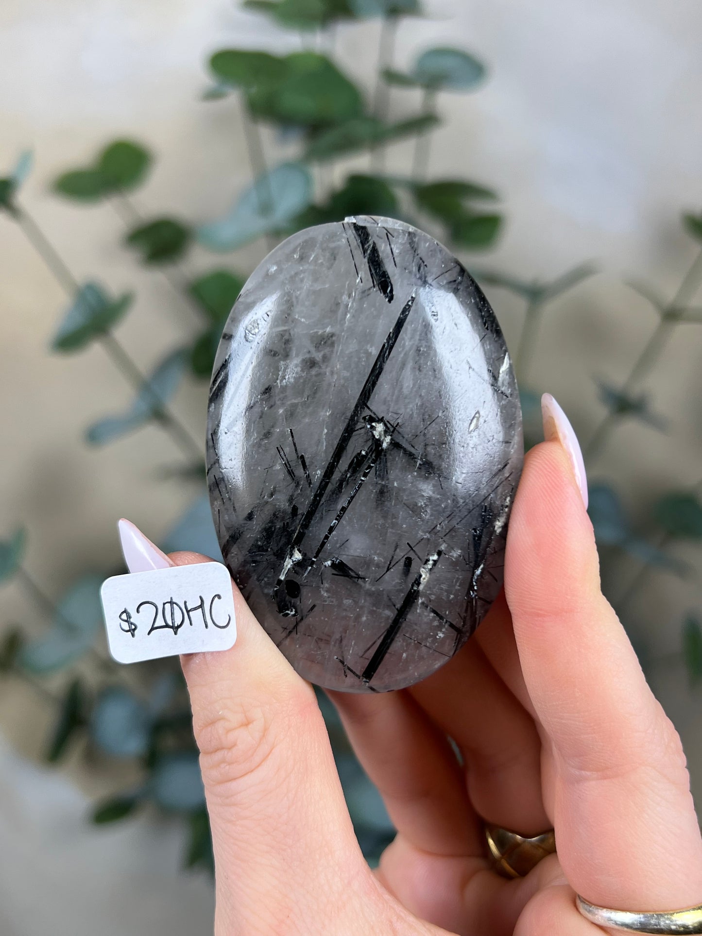 Tourmaline in Quartz Palms (8IK-22HC)