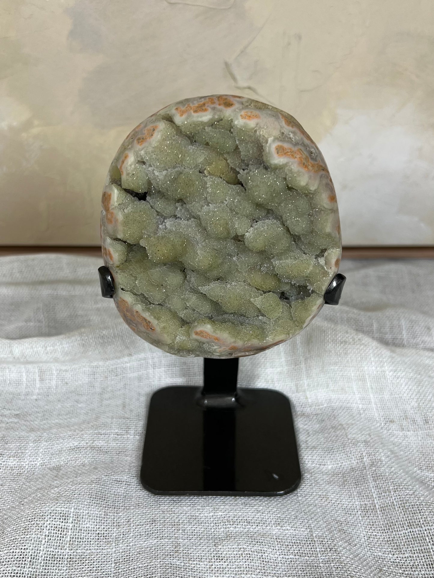 Mint Peach Amethyst on Stand (130AA)