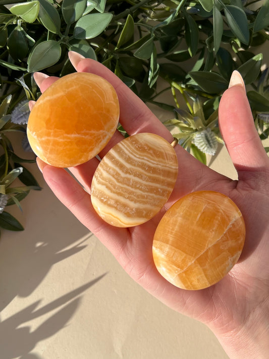 Orange Calcite Palms (7 options)