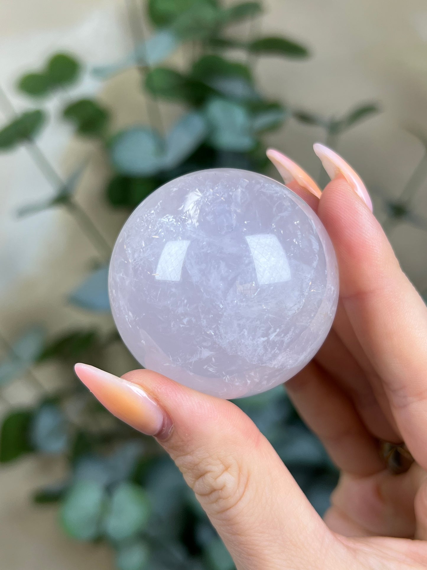 Periwinkle Rose Quartz Sphere (28AM)