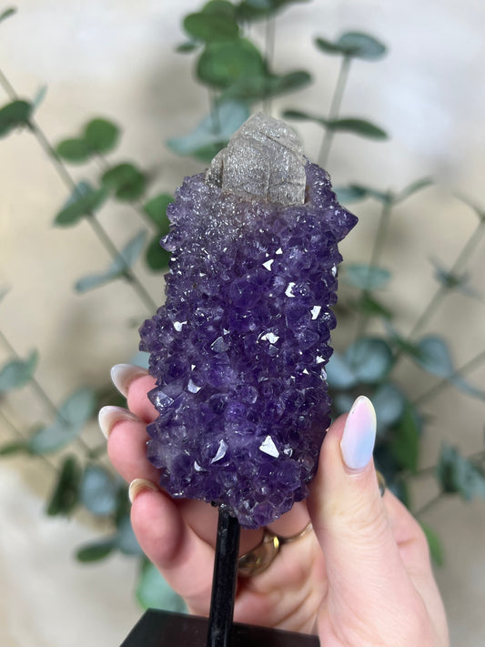 Amethyst Calcite Stalactite on Stand (91AA)