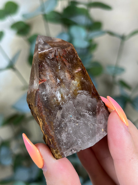 Firey Inclusion Quartz Tower (35AH)
