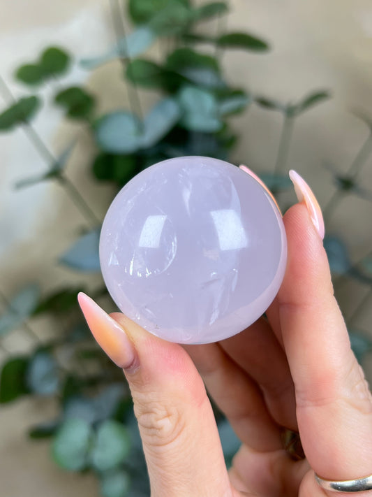 Periwinkle Rose Quartz Sphere (24AM)