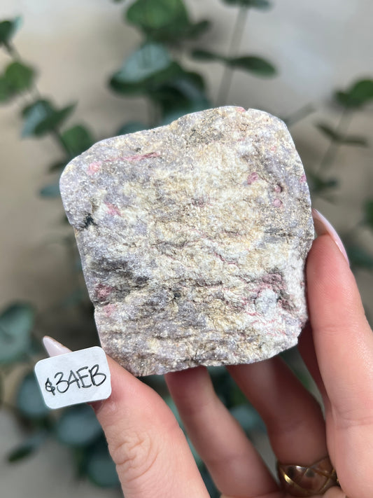 Purple Mica with Pink Tourmaline Freeforms (34-77, 4 options)