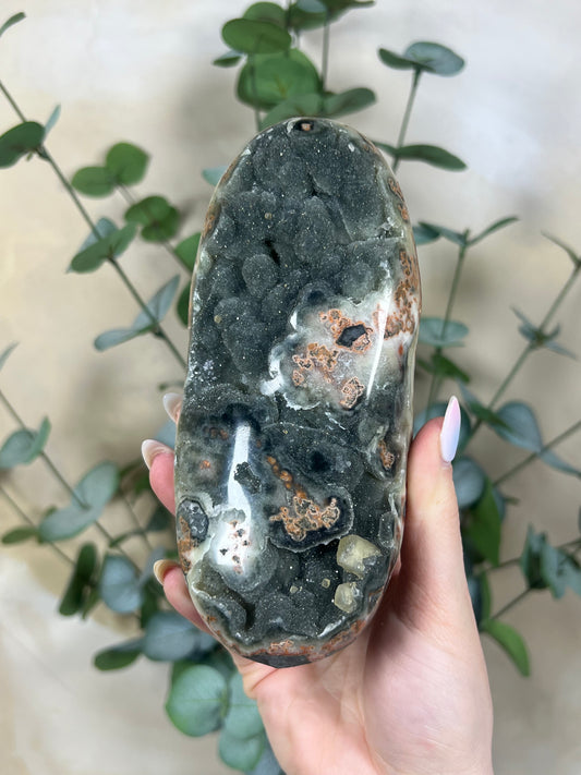Black Peach Amethyst on Stand (127AA)