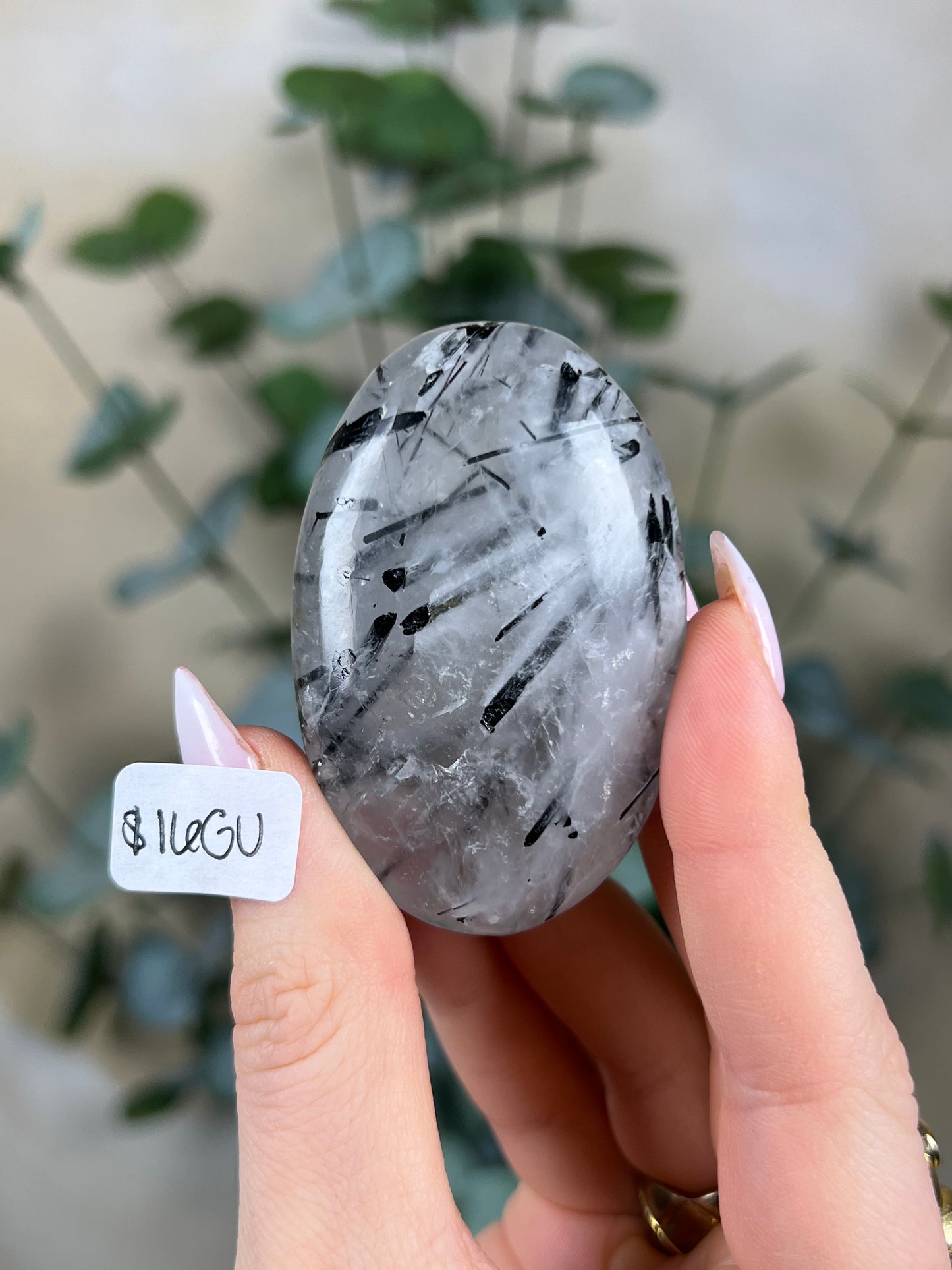 Tourmaline in Quartz Palms (8IK-22HC)