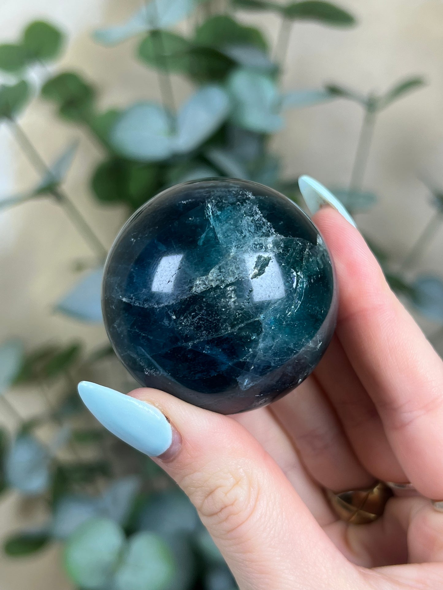 Blue Fluorite Sphere (48AC)