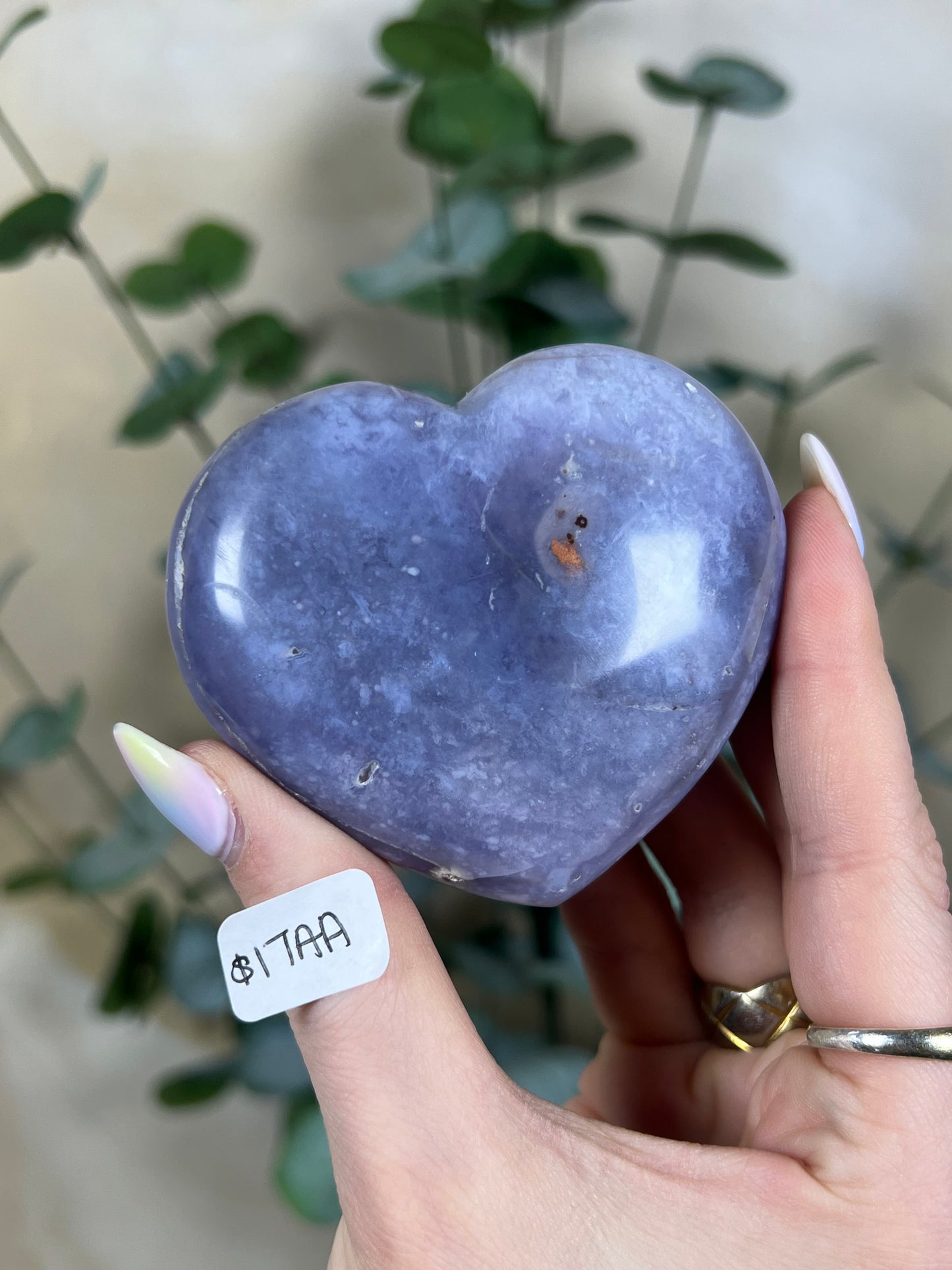 Violet Agate Hearts (9AF, 17AA)