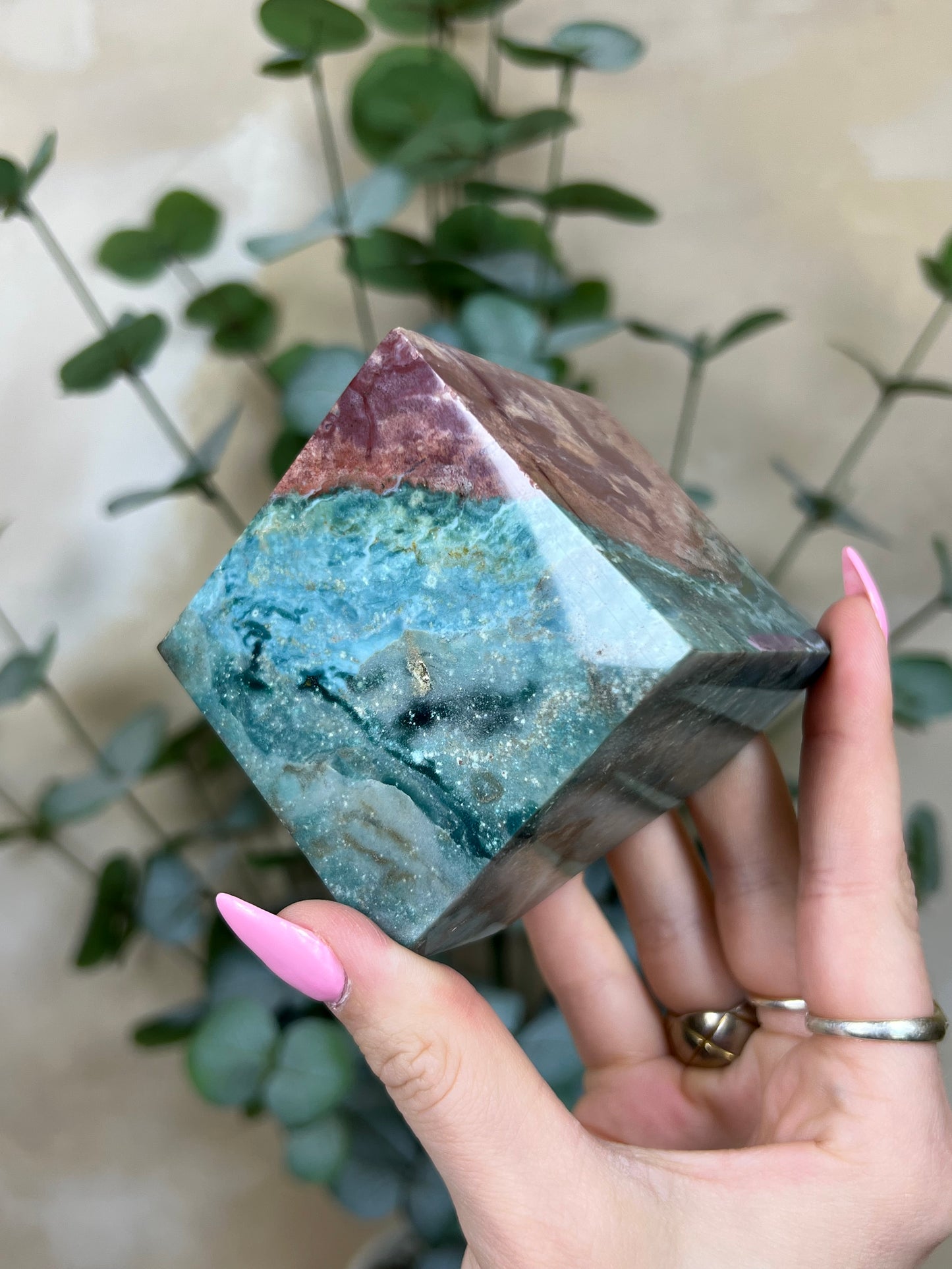 Sea Jasper Cube (46AA)