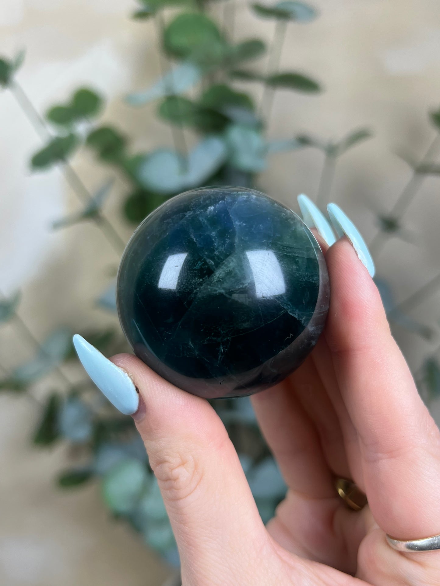 Blue Fluorite Sphere (47AB)