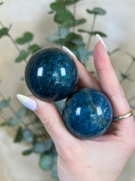 Blue Apatite Spheres (15AA, 15AB)